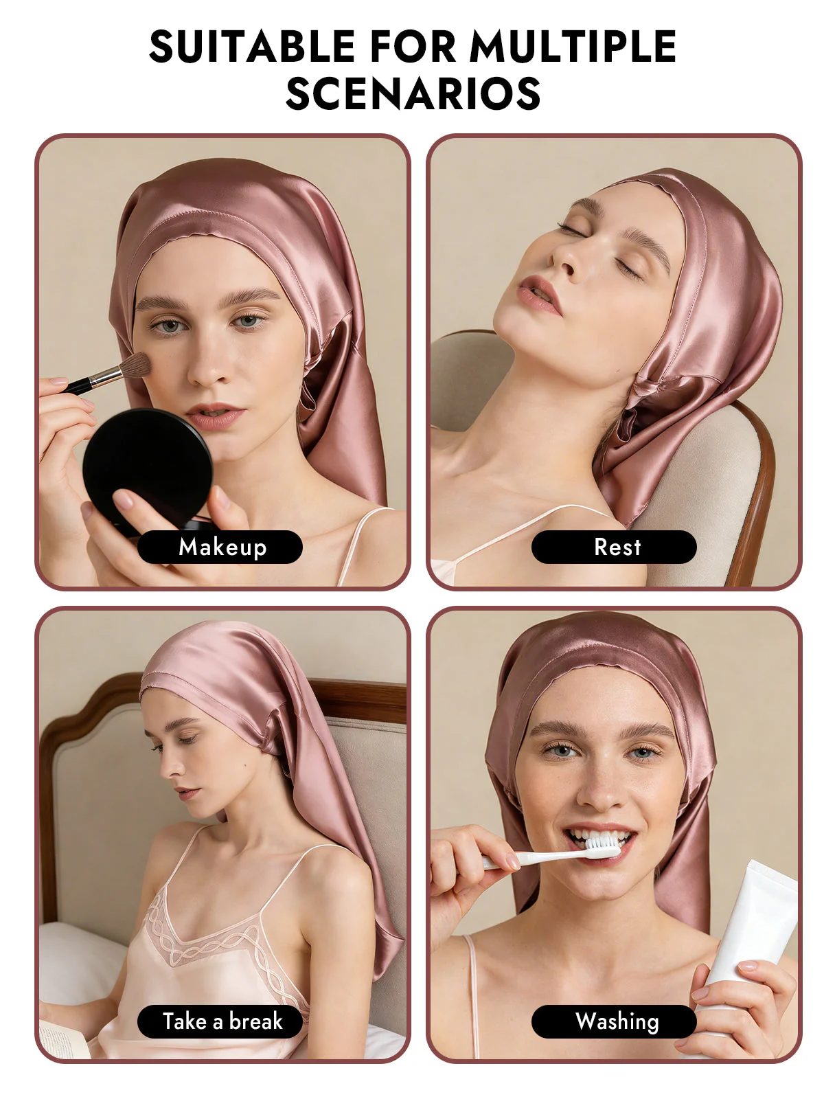 Pure Silk Elegant Long Bonnet - Image 23