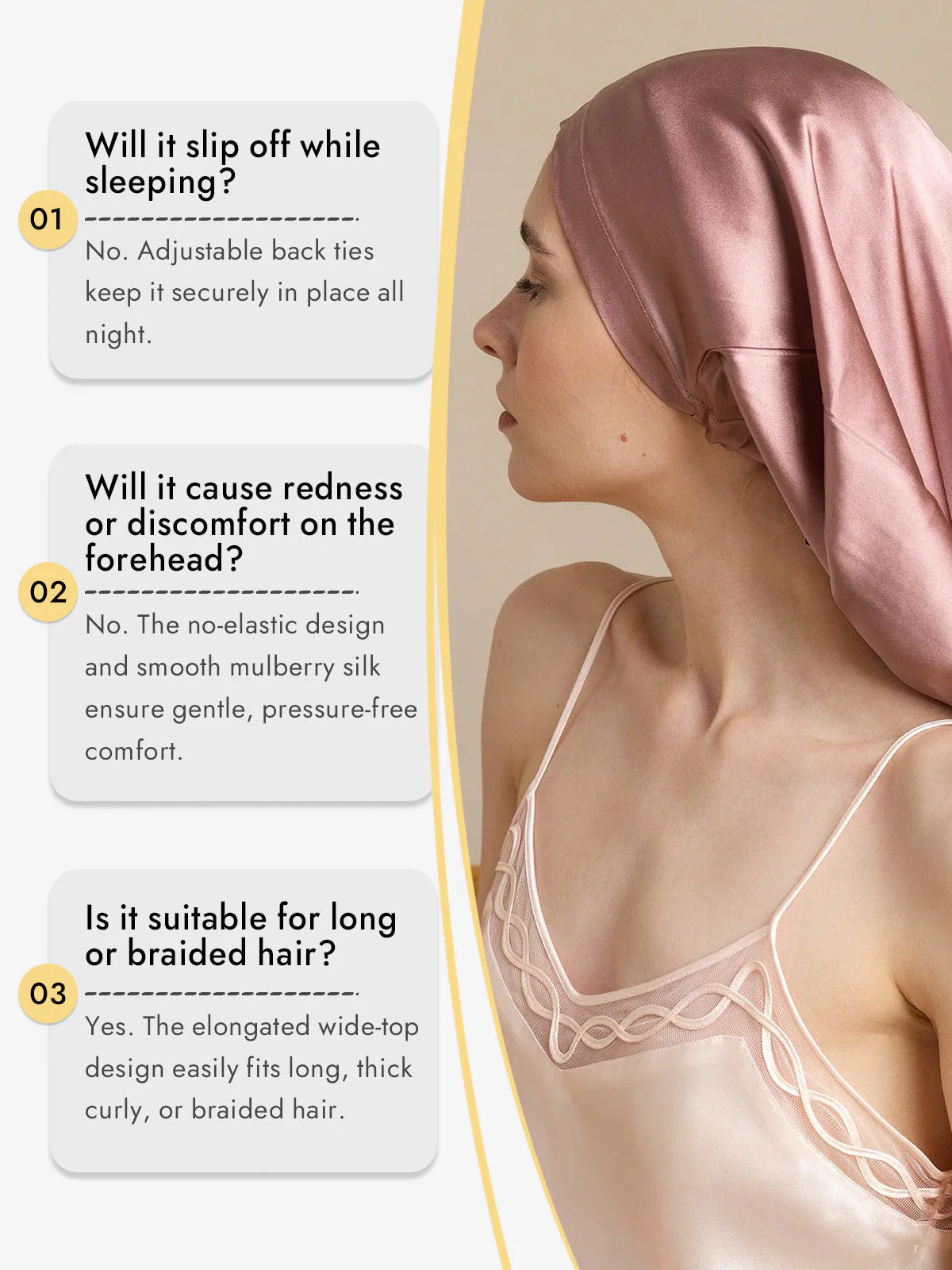 Pure Silk Elegant Long Bonnet - Image 24