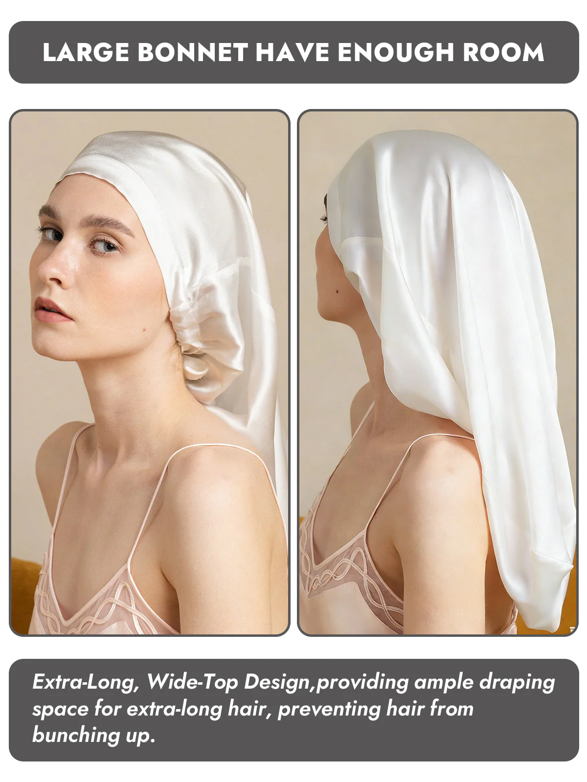 Pure Silk Elegant Long Bonnet - Image 35