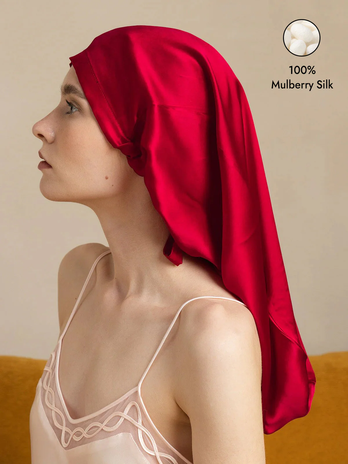 Pure Silk Elegant Long Bonnet - Image 41