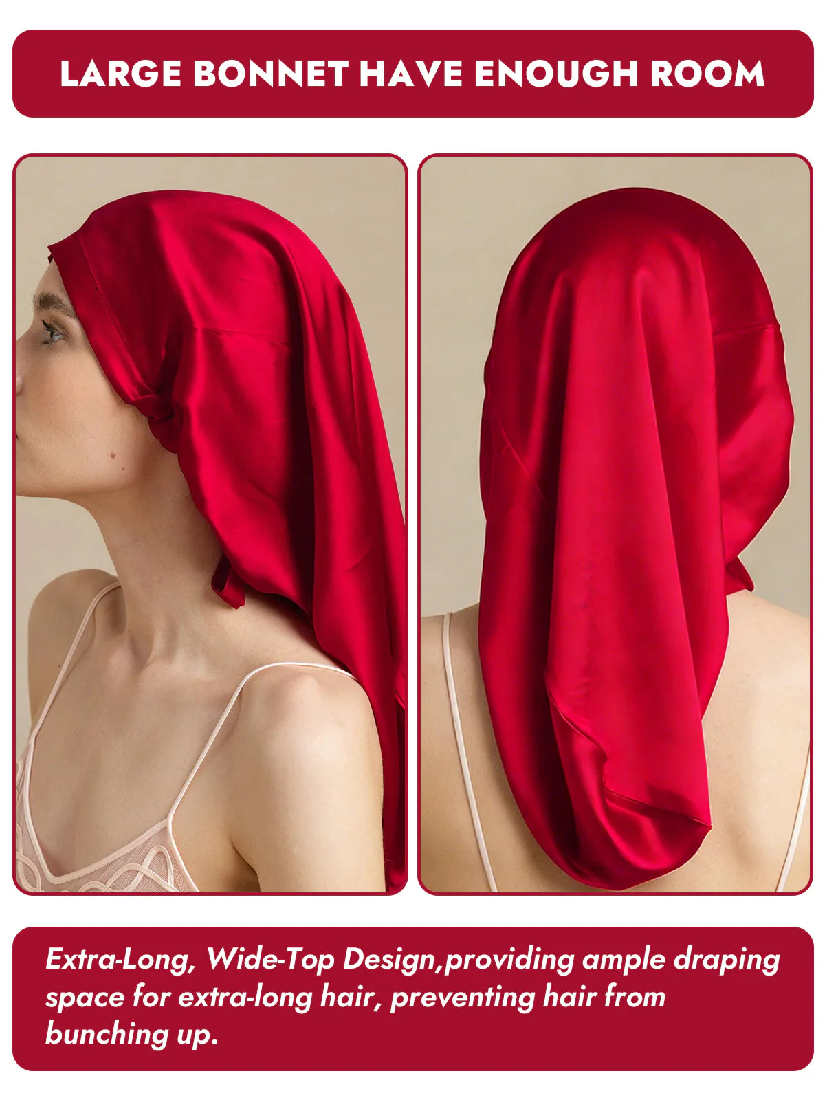 Pure Silk Elegant Long Bonnet - Image 43