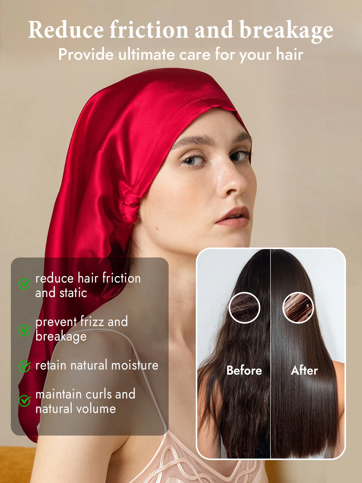 Pure Silk Elegant Long Bonnet - Image 44