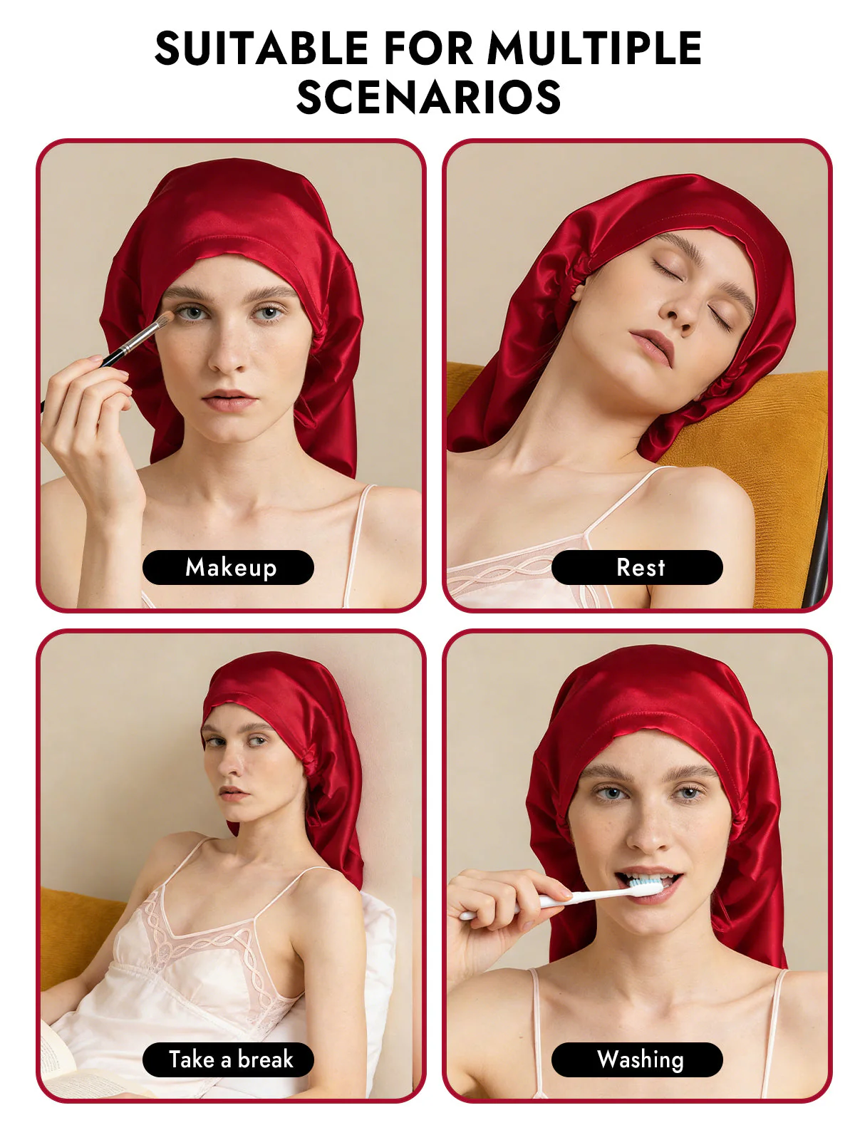 Pure Silk Elegant Long Bonnet - Image 47