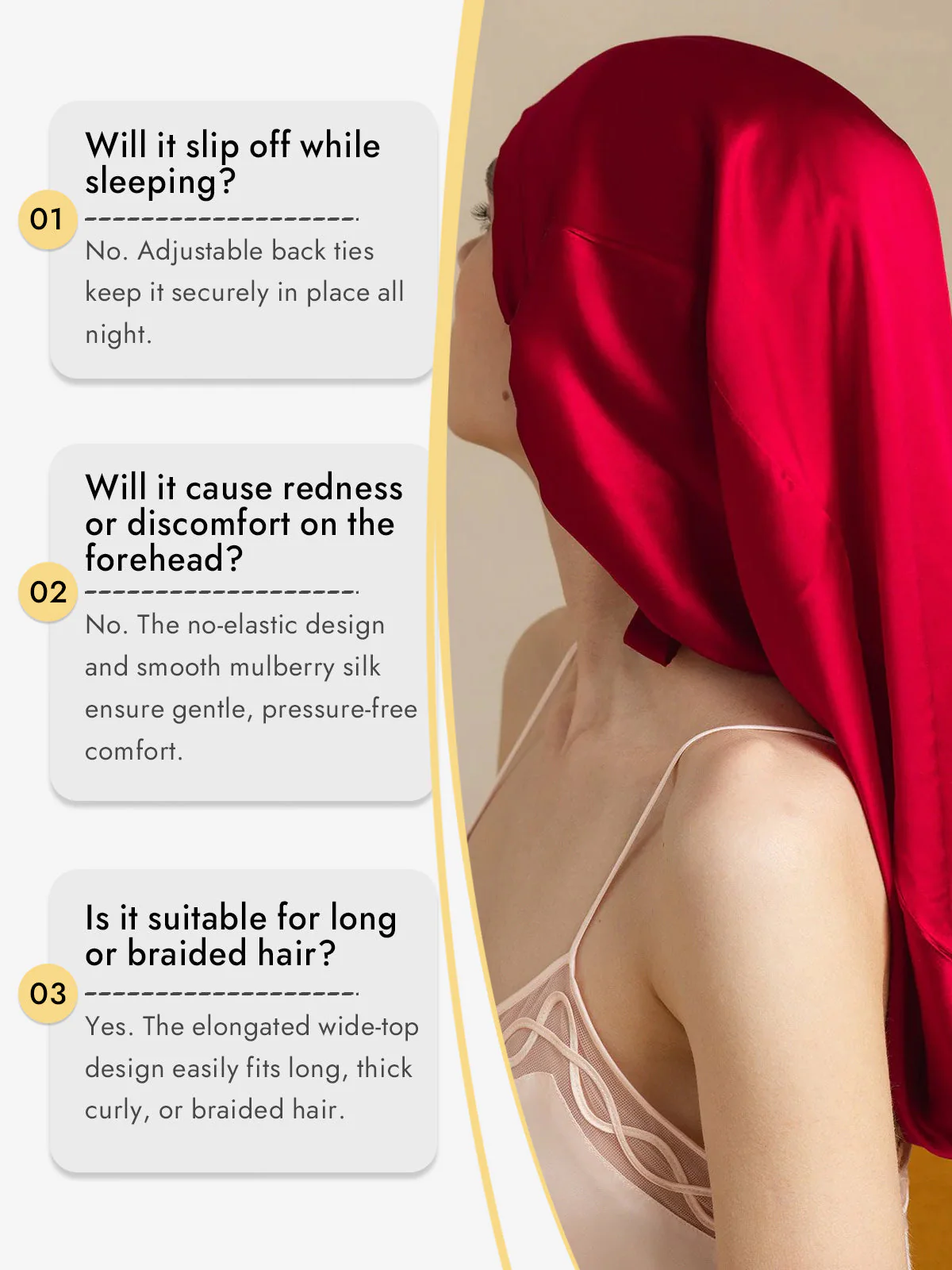 Pure Silk Elegant Long Bonnet - Image 48