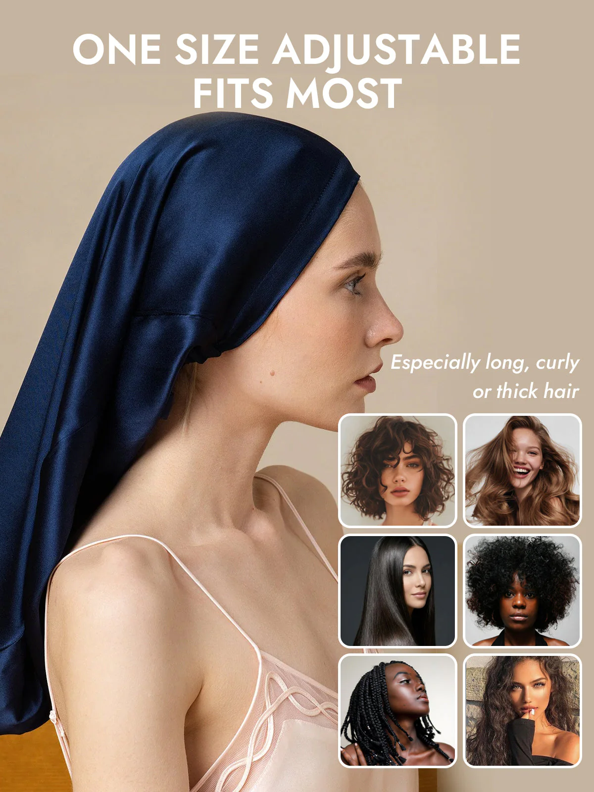 Pure Silk Elegant Long Bonnet - Image 6