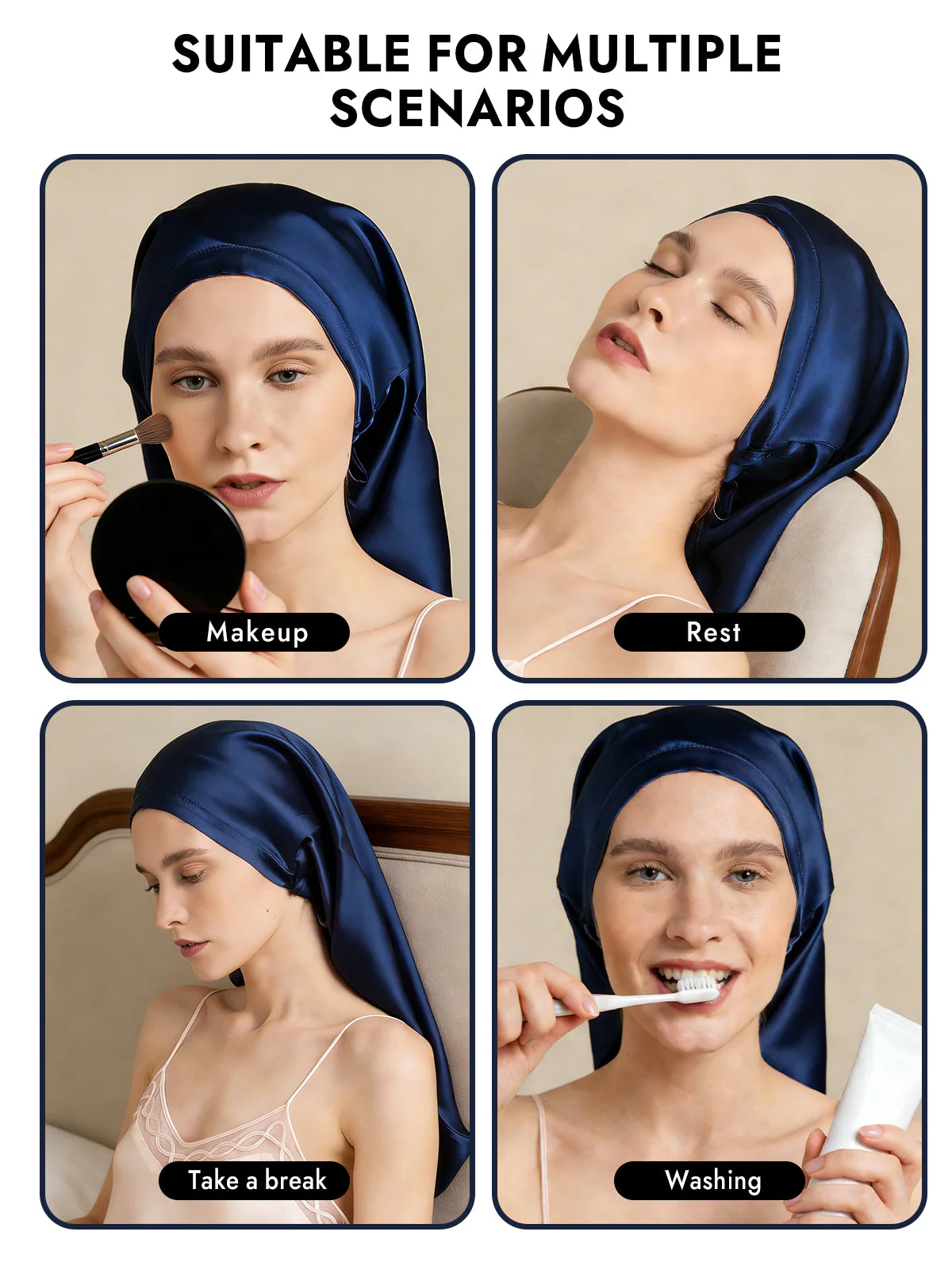 Pure Silk Elegant Long Bonnet - Image 7