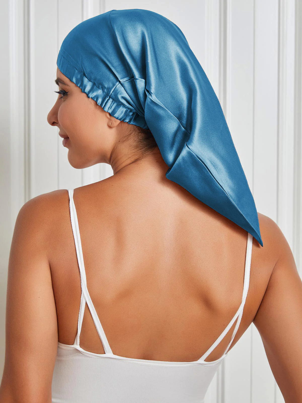 Pure Silk Elasticated Bonnet - Image 18