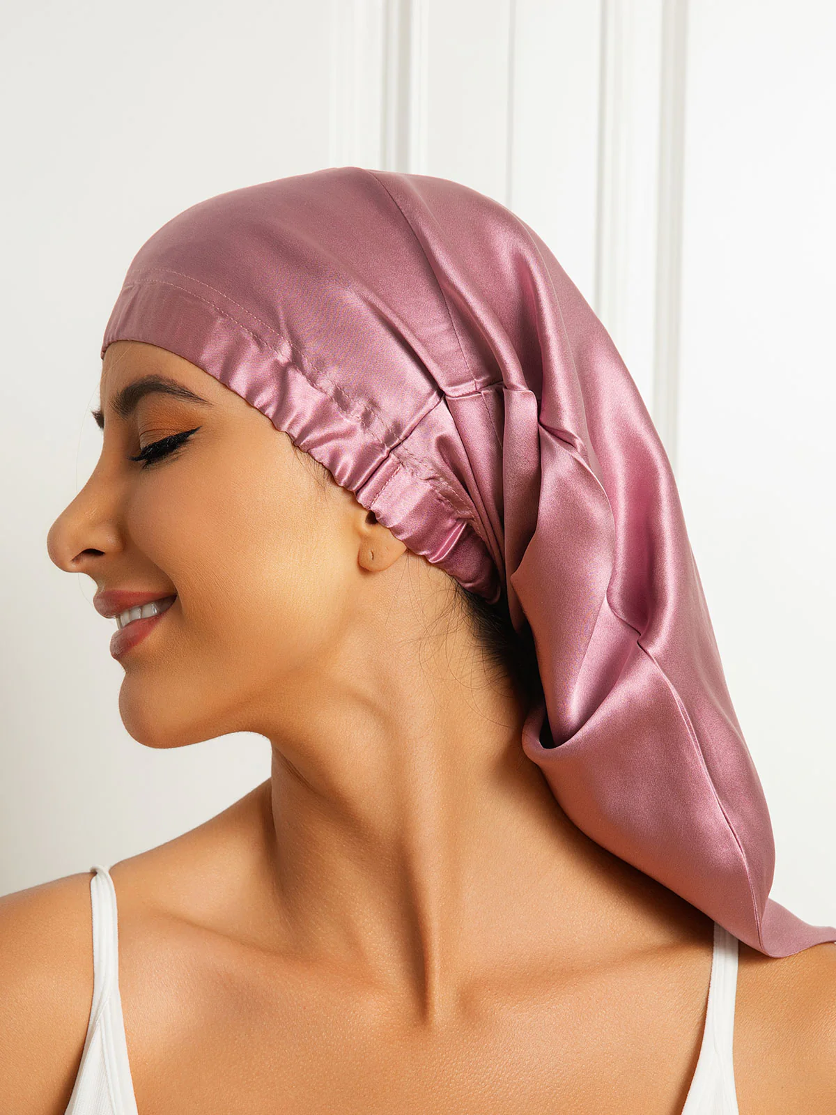Pure Silk Elasticated Bonnet - Image 4