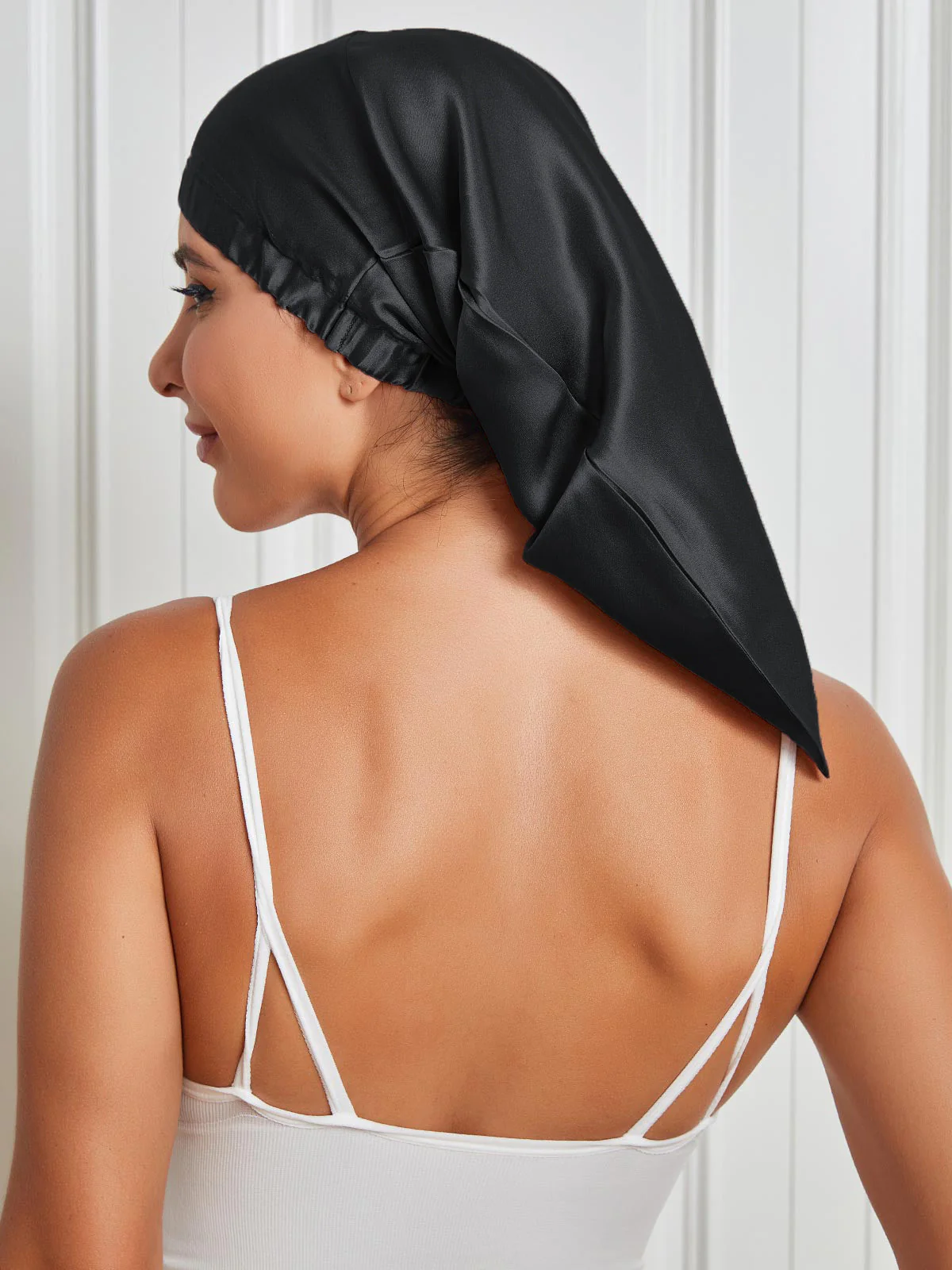 Pure Silk Elasticated Bonnet - Image 9