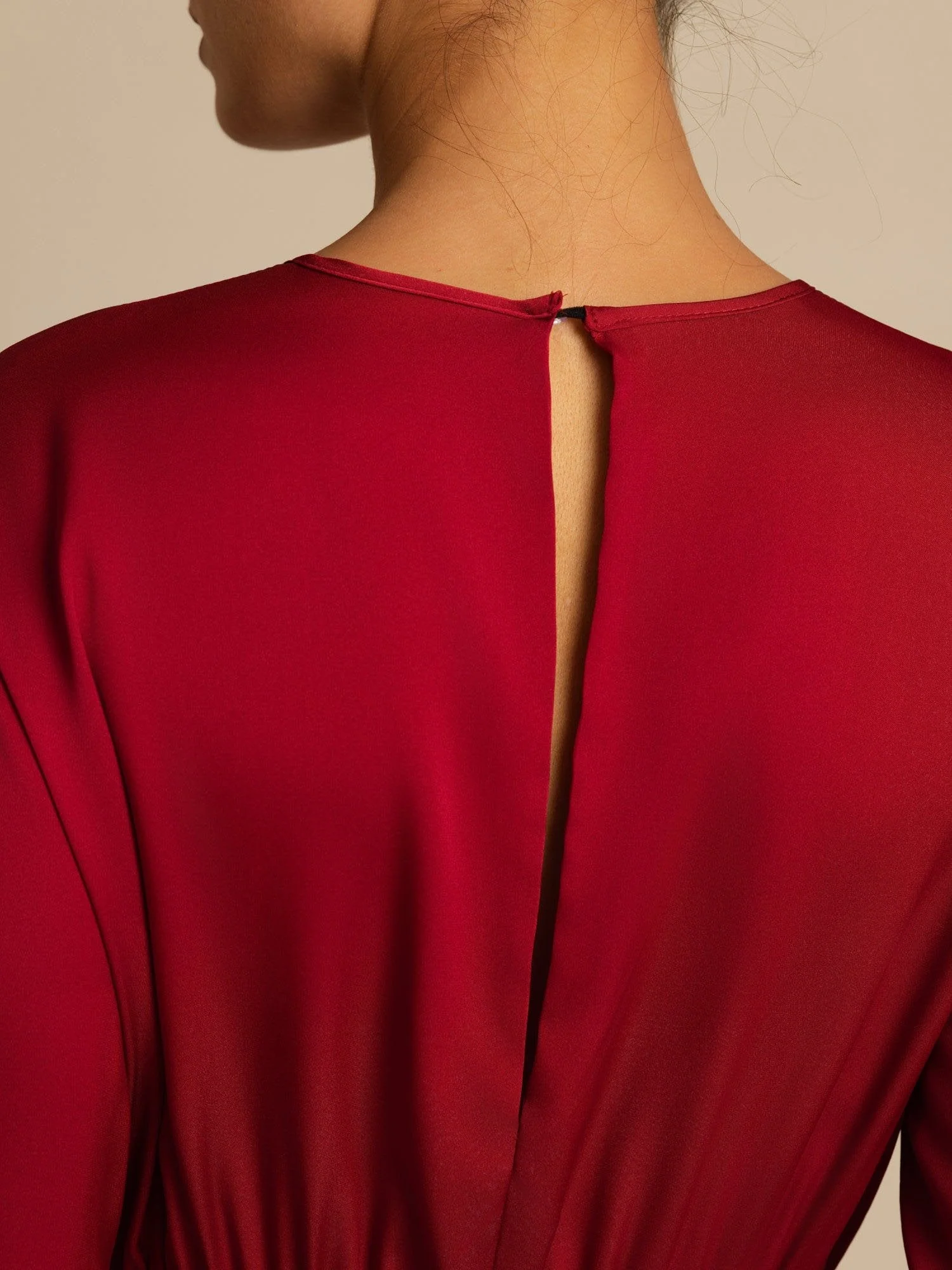 19Momme Silk Ruffle Sleeves Short A-Line Flowy Dress - Image 4