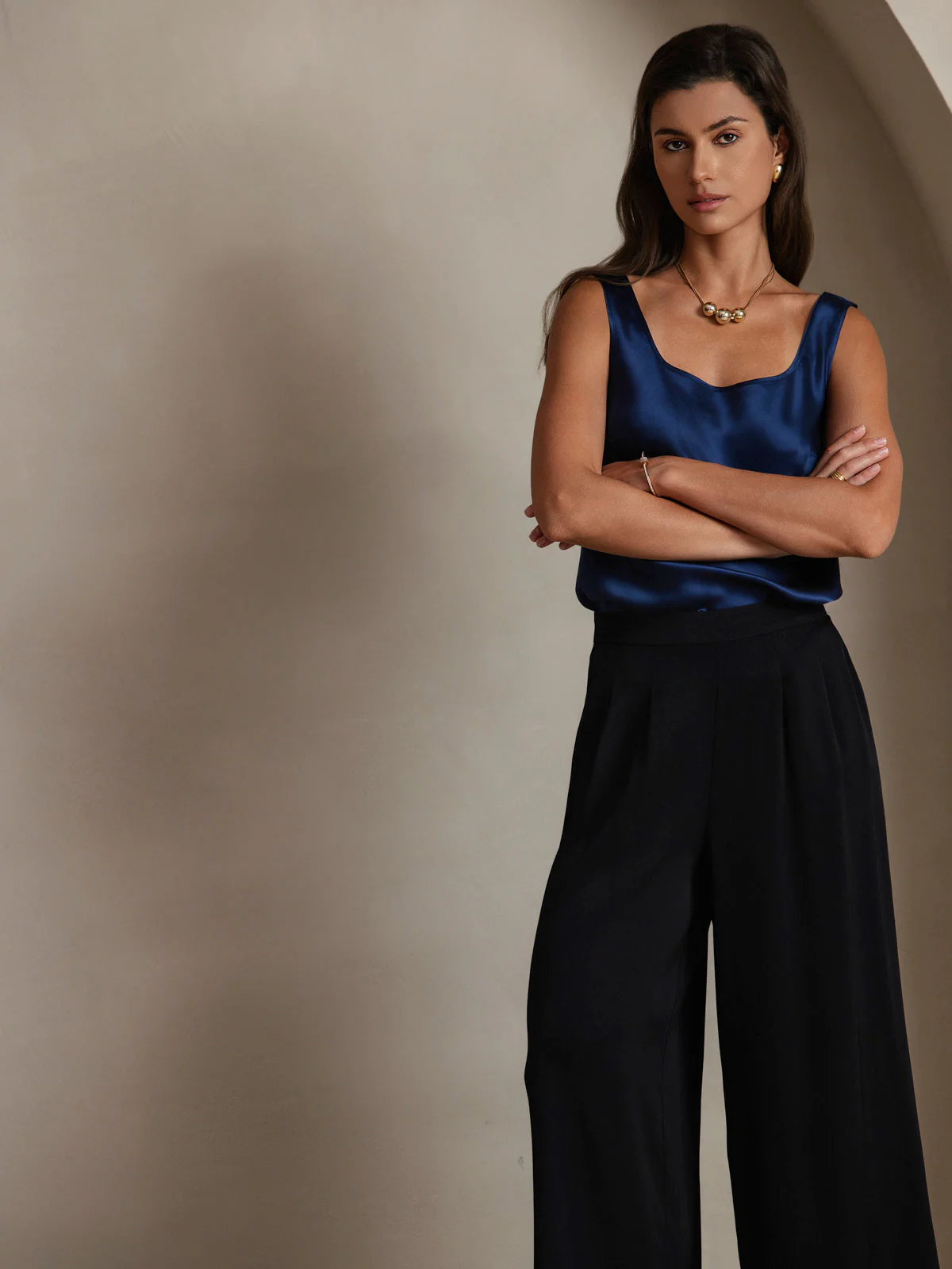 19Momme Silk Sleeveless U Neck Women's Tank Top - Image 51