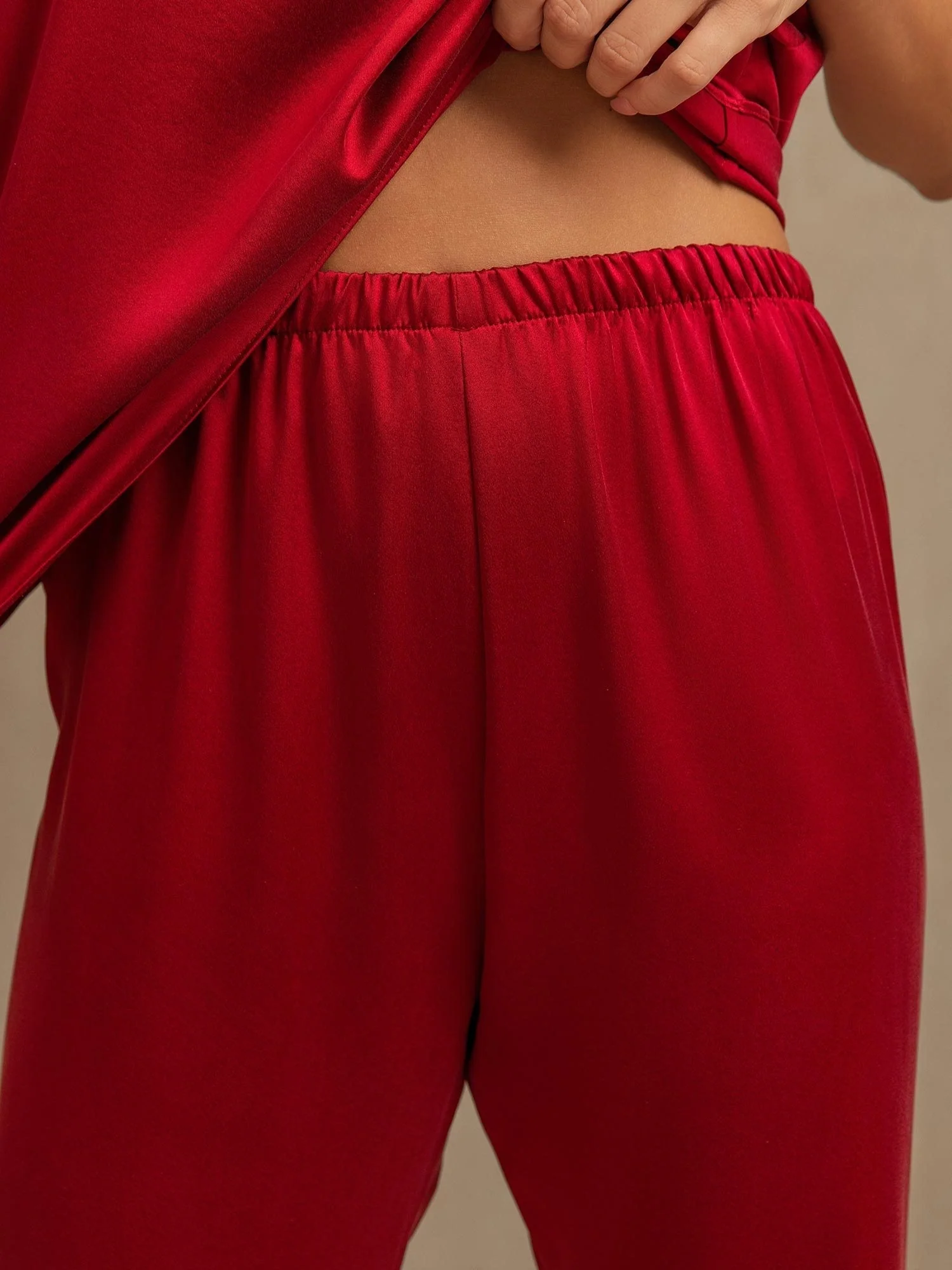 19Momme Washable Silk Tank Top & Wide Leg Pants Set - Image 33