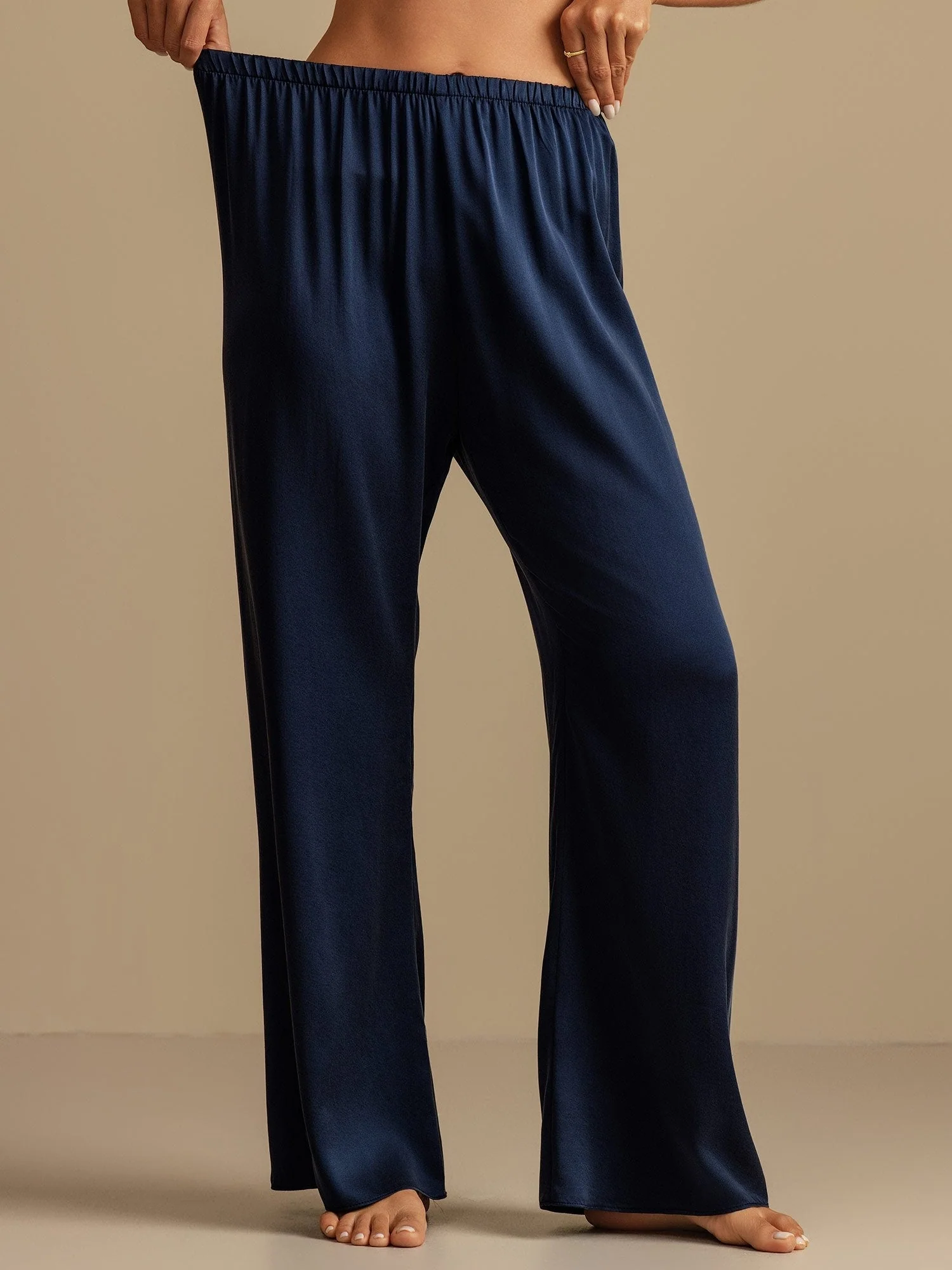 19Momme Washable Silk Wide Leg Women's Sleep Pants with Elastic Waist - Image 19