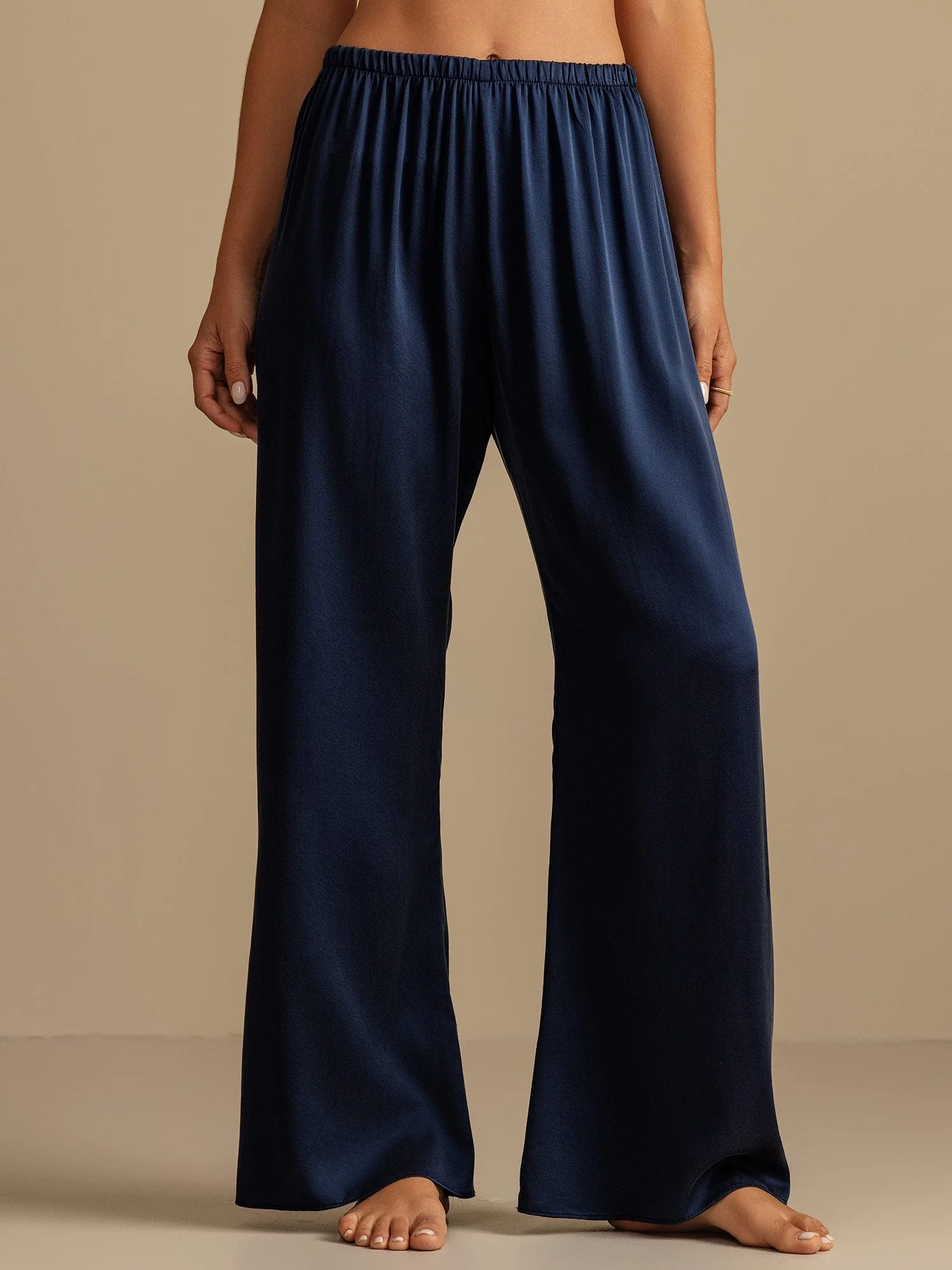 19Momme Washable Silk Wide Leg Women's Sleep Pants with Elastic Waist - Image 20