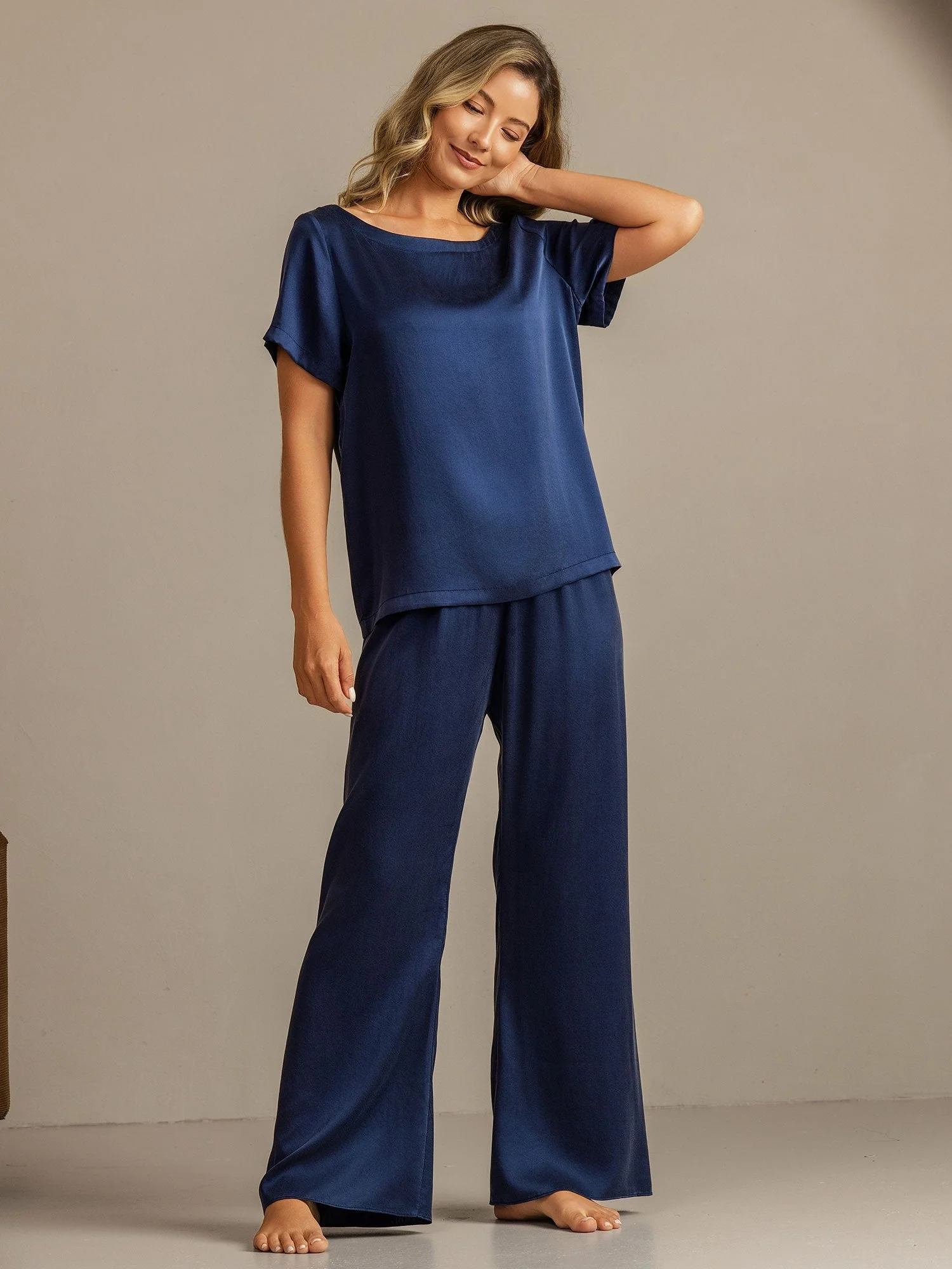 19Momme Women's Washable Silk Short Sleeve Pyjamas Set - Image 21