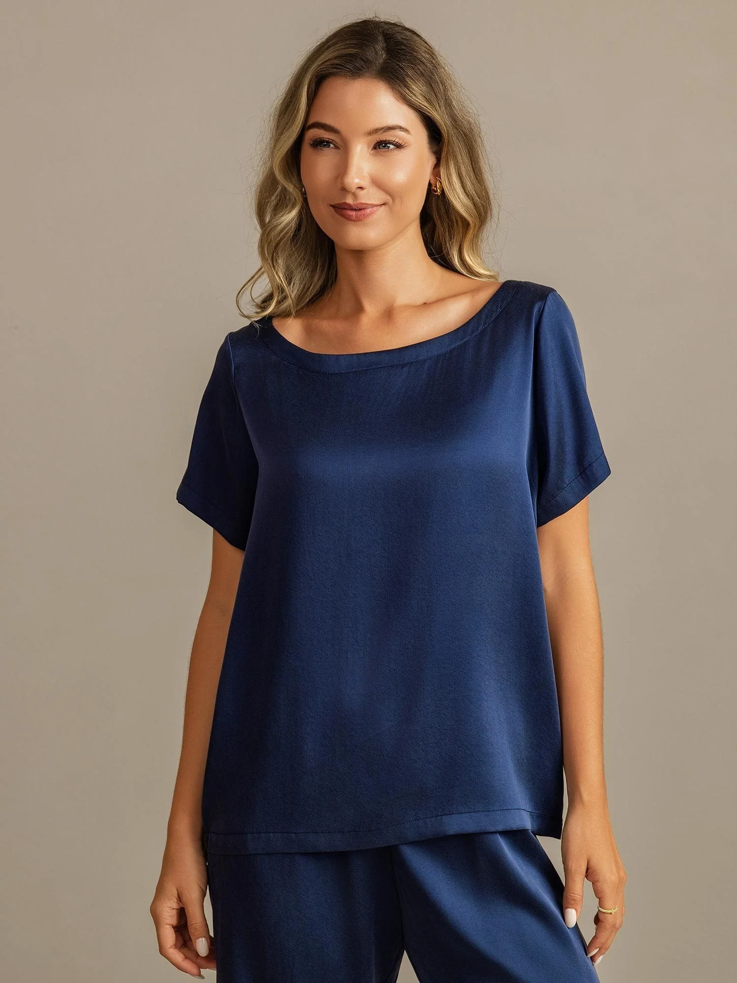 19Momme Women's Washable Silk Short Sleeve Pyjamas Set - Image 22
