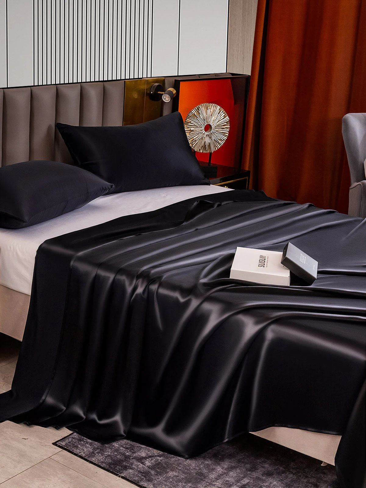 22Momme 3Pcs Silk Set Flat Sheet+2x Pillowcases - Image 20