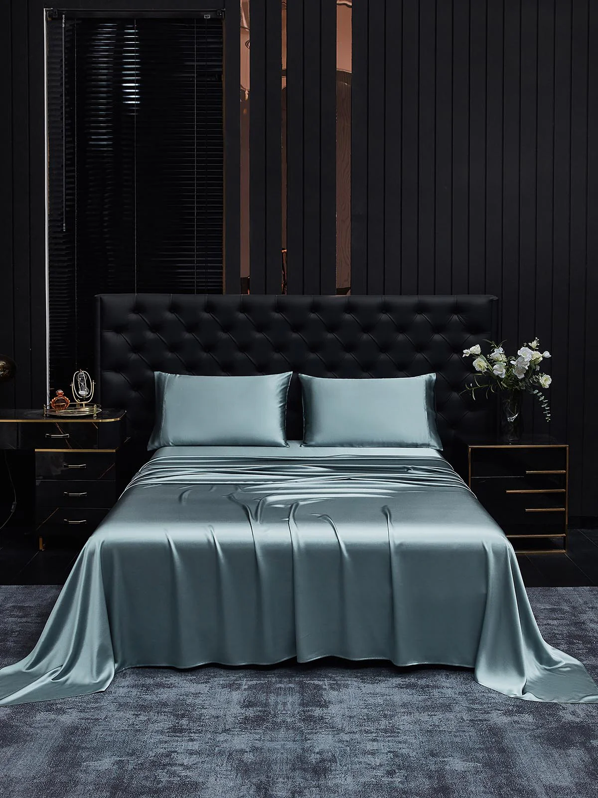 22Momme 3Pcs Silk Set Flat Sheet+2x Pillowcases - Image 56