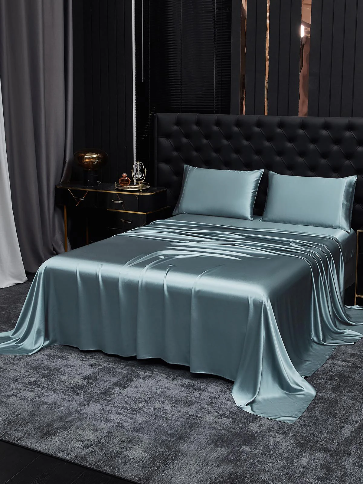22Momme 3Pcs Silk Set Flat Sheet+2x Pillowcases - Image 57