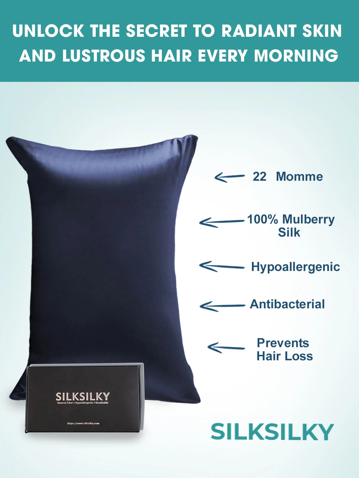 22Momme 100% Pure Silk Pillowcase - Envelope Closure - Image 30