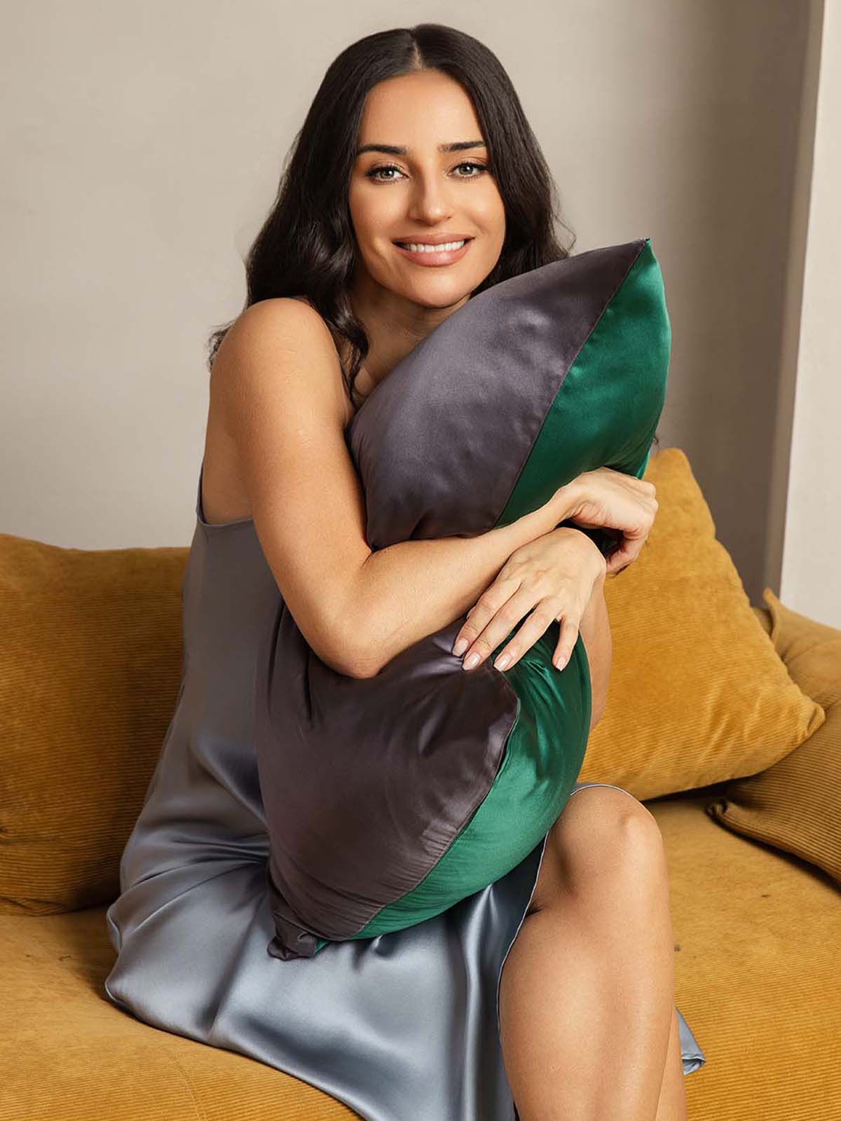19Momme 100% Mulberry Silk Pillowcase - Two-tone Design - Image 27
