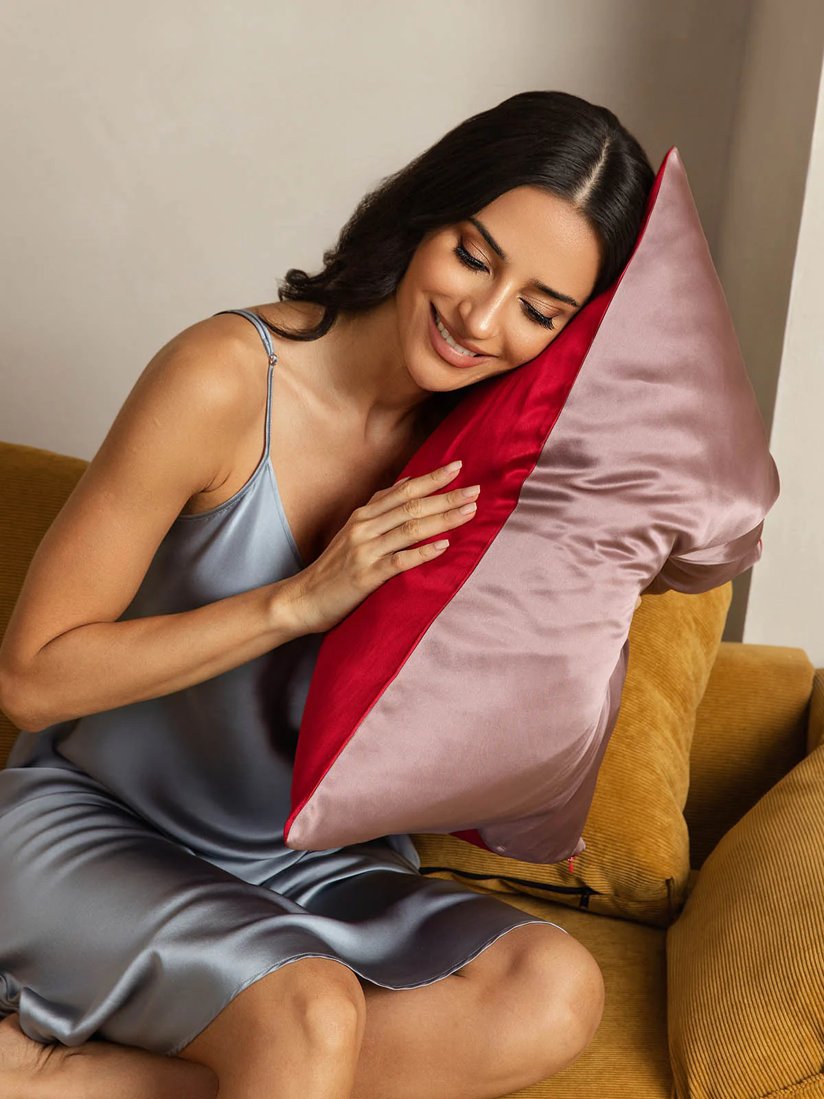 19Momme 100% Mulberry Silk Pillowcase - Two-tone Design - Image 30