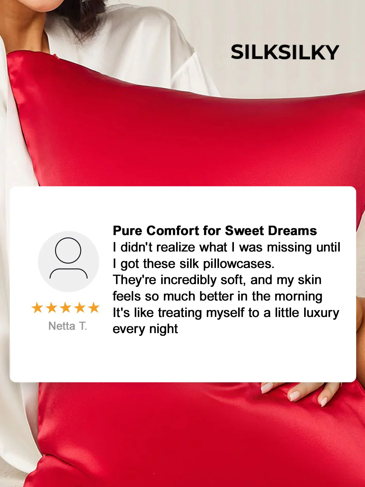22Momme 100% Pure Silk Pillowcase - Hidden Zipper - Image 4