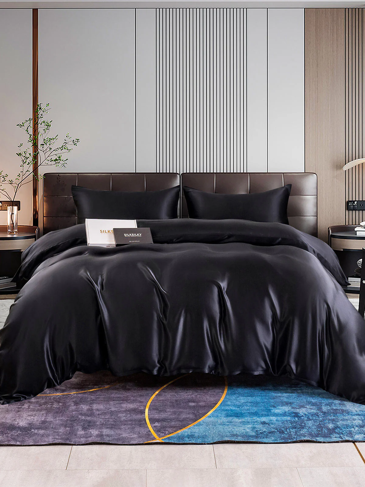 22Momme 3Pcs Silk Set Duvet Cover+2x Pillowcases - Image 11