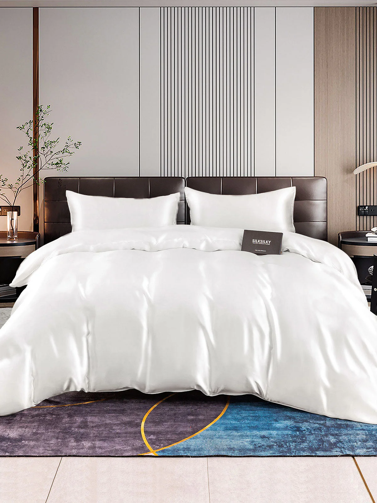 22Momme 3Pcs Silk Set Duvet Cover+2x Pillowcases - Image 6