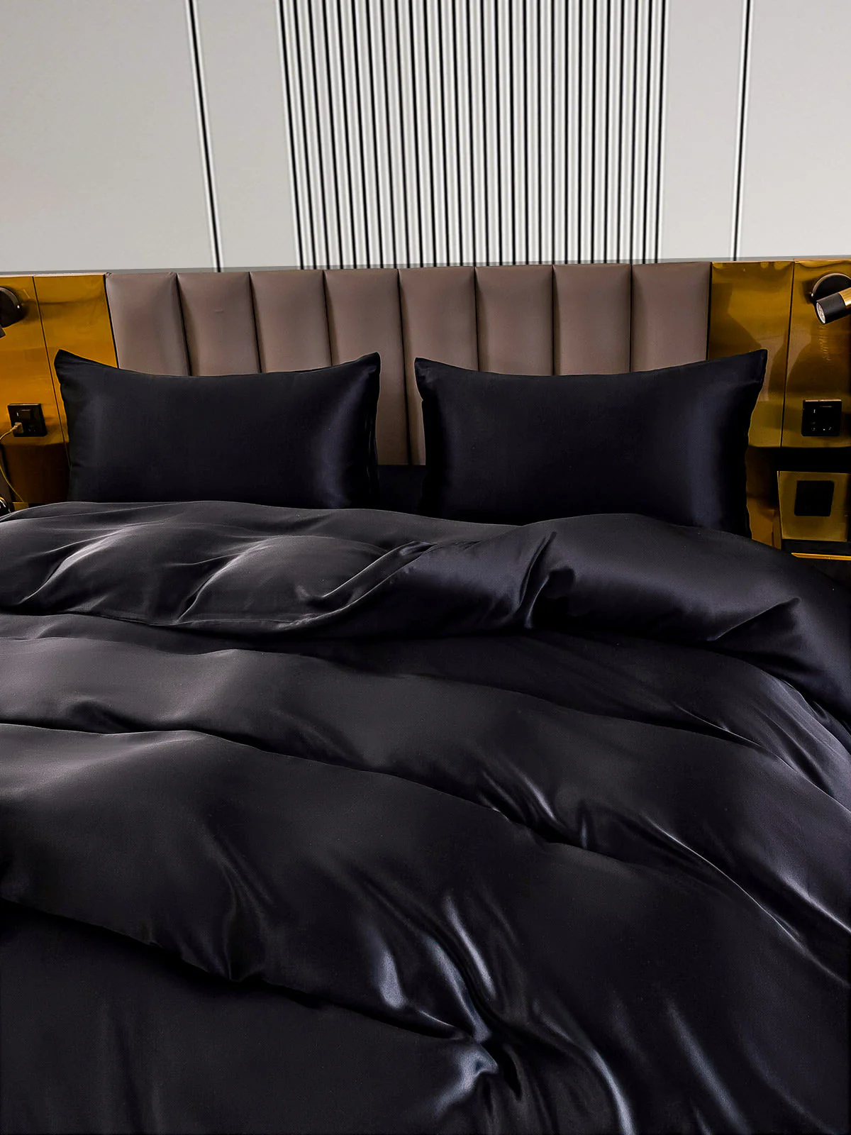 22Momme 4Pcs Silk Set Duvet Cover+Flat Sheet+2x Pillowcases - Image 10