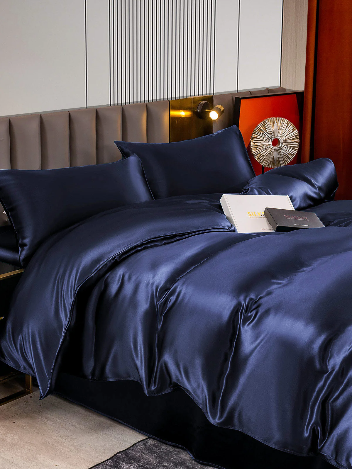 22Momme 4Pcs Silk Set Duvet Cover+Flat Sheet+2x Pillowcases - Image 16