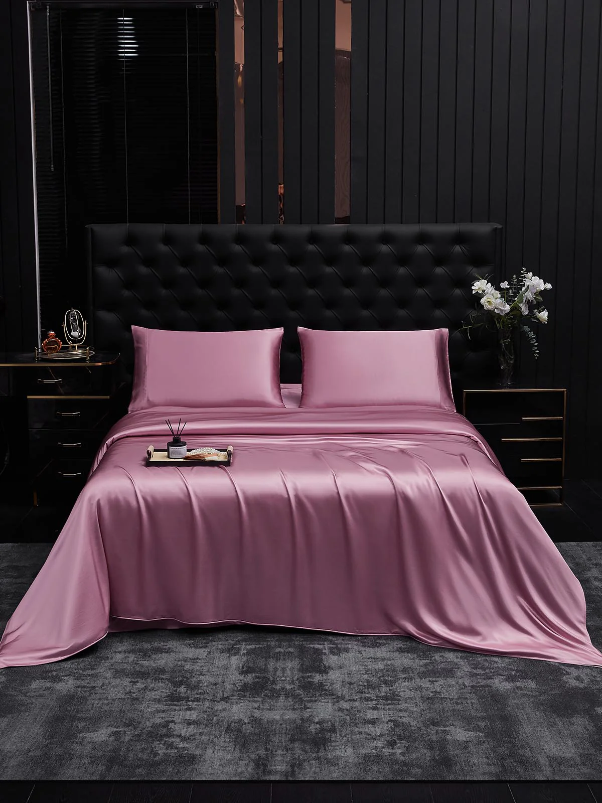 22Momme 4Pcs Silk Set Duvet Cover+Flat Sheet+2x Pillowcases - Image 62