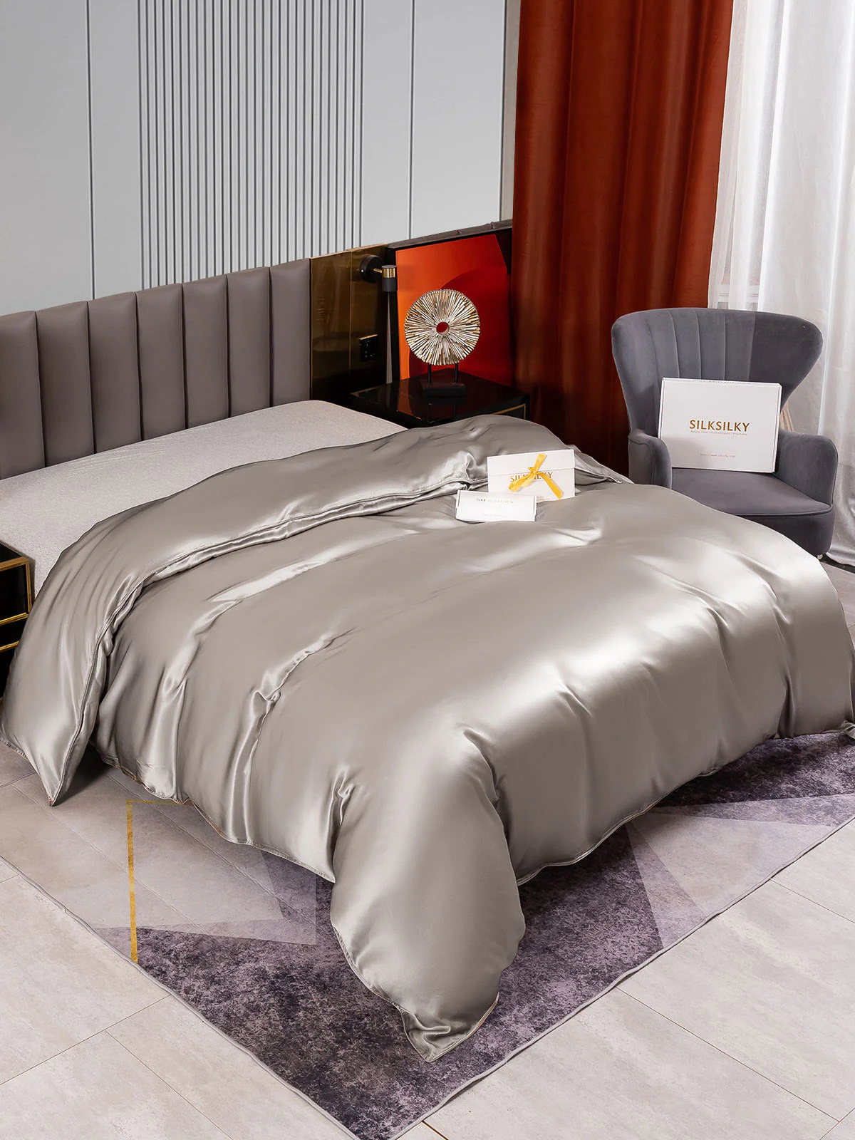 22Momme Mulberry Silk Seamless Duvet Cover - Image 18