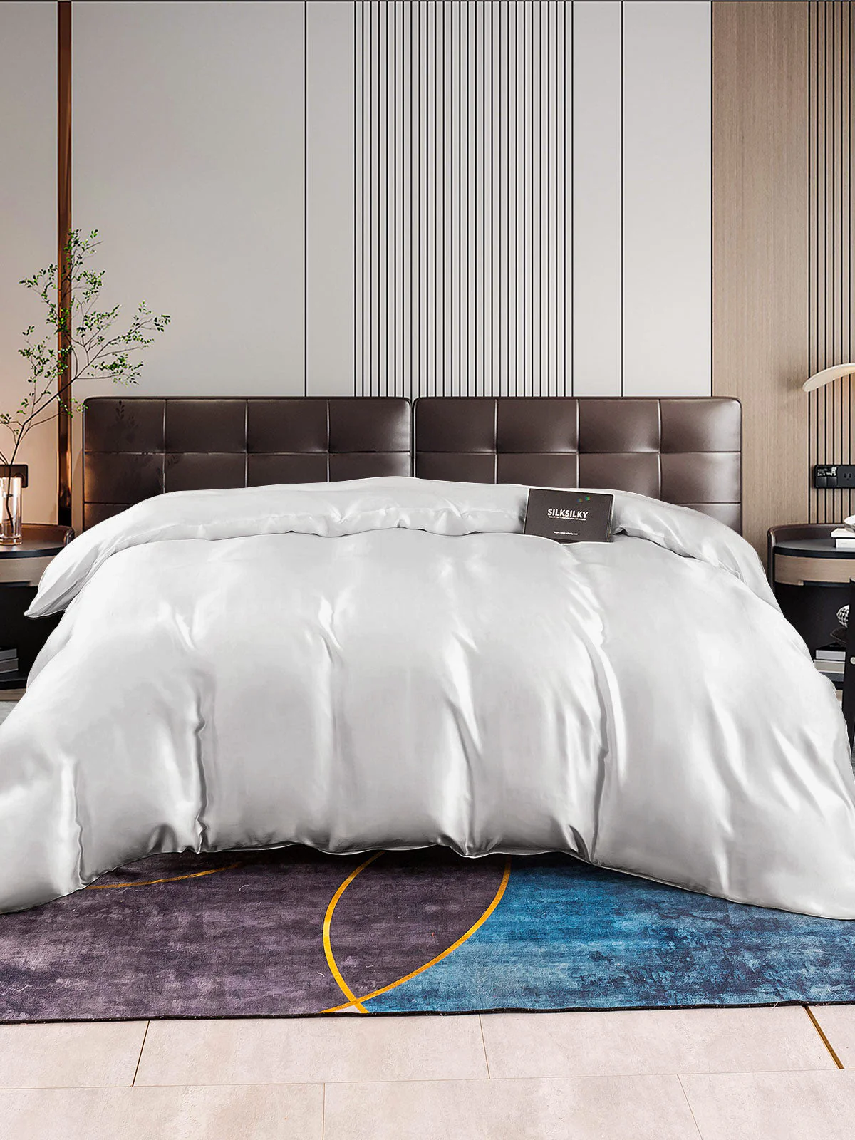 22Momme Mulberry Silk Seamless Duvet Cover - Image 23
