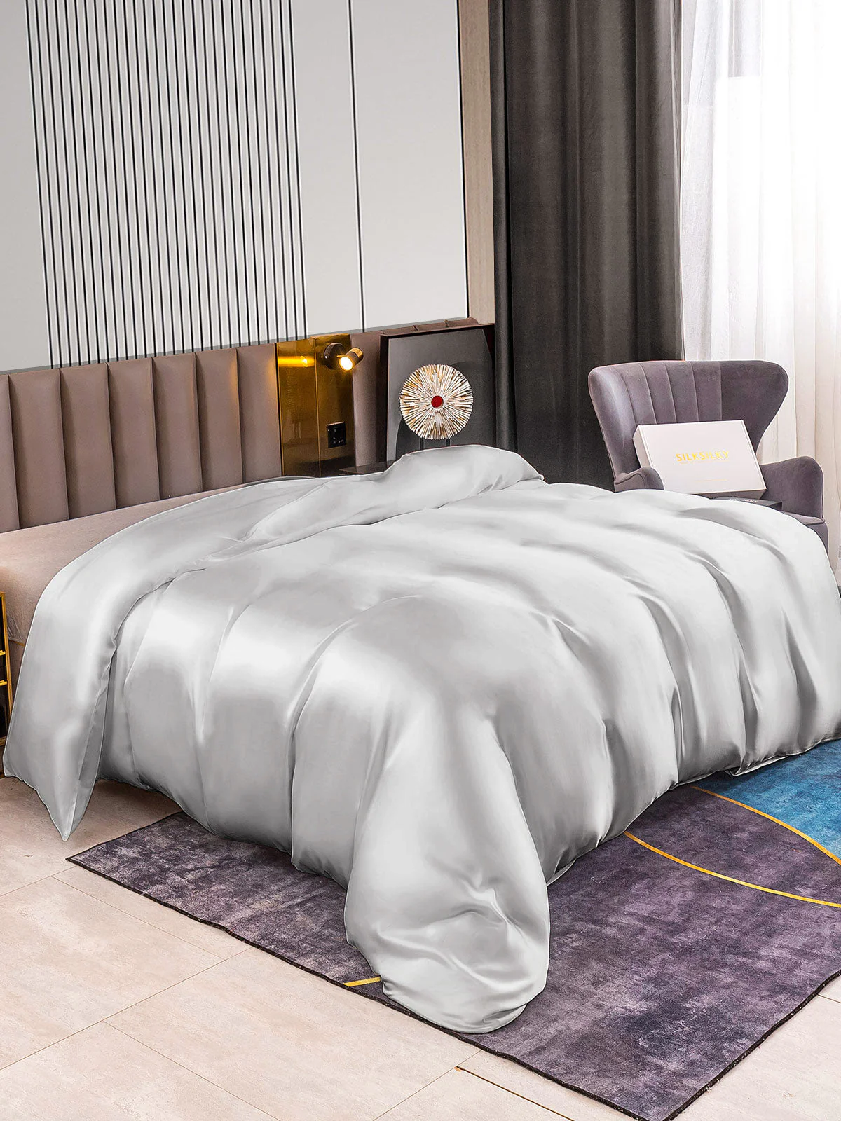22Momme Mulberry Silk Seamless Duvet Cover - Image 24