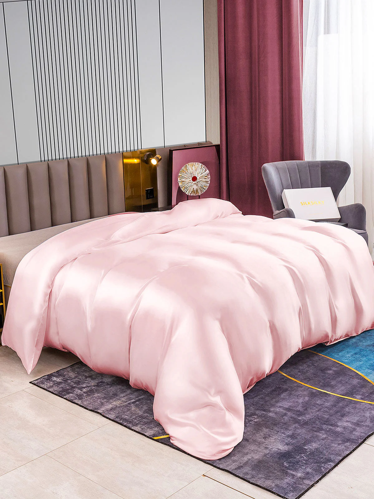 22Momme Mulberry Silk Seamless Duvet Cover - Image 27