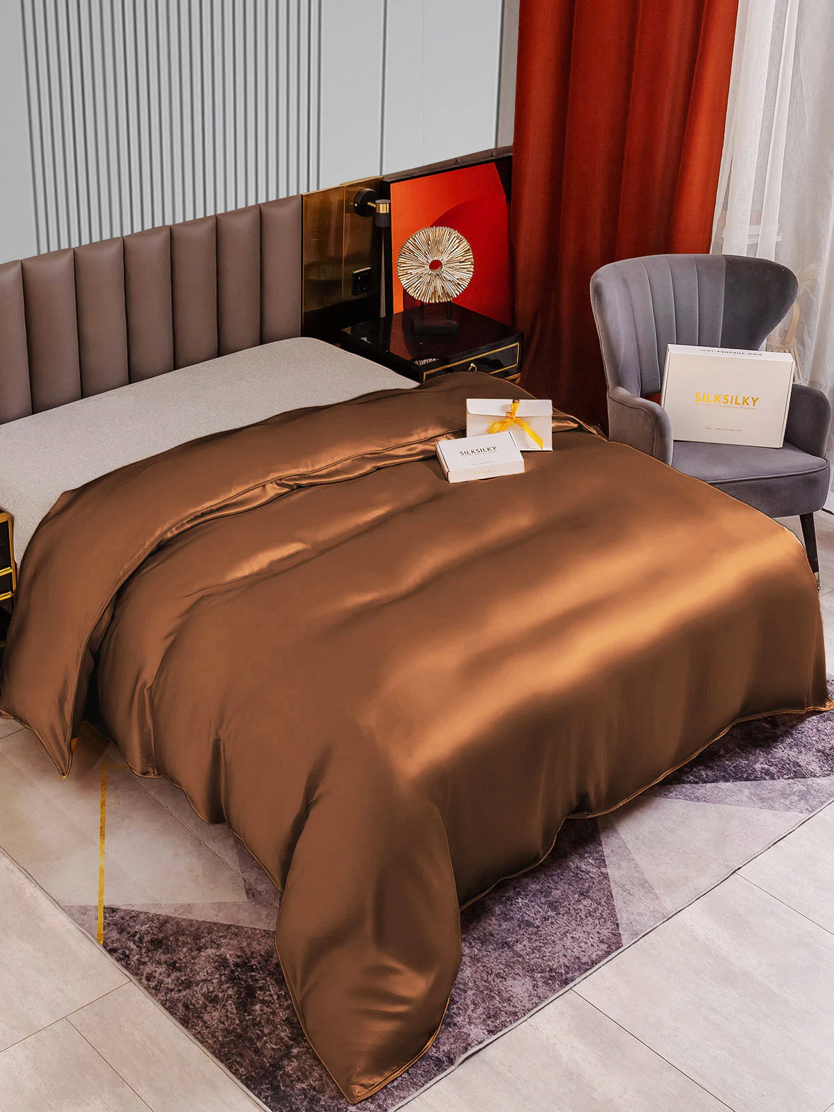 22Momme Mulberry Silk Seamless Duvet Cover - Image 33