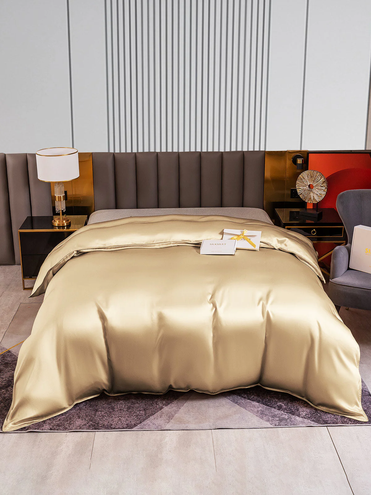 22Momme Mulberry Silk Seamless Duvet Cover - Image 35