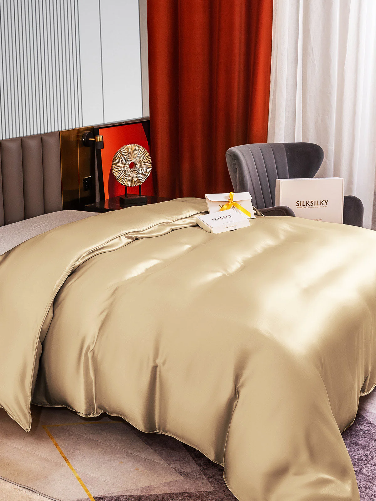 22Momme Mulberry Silk Seamless Duvet Cover - Image 36