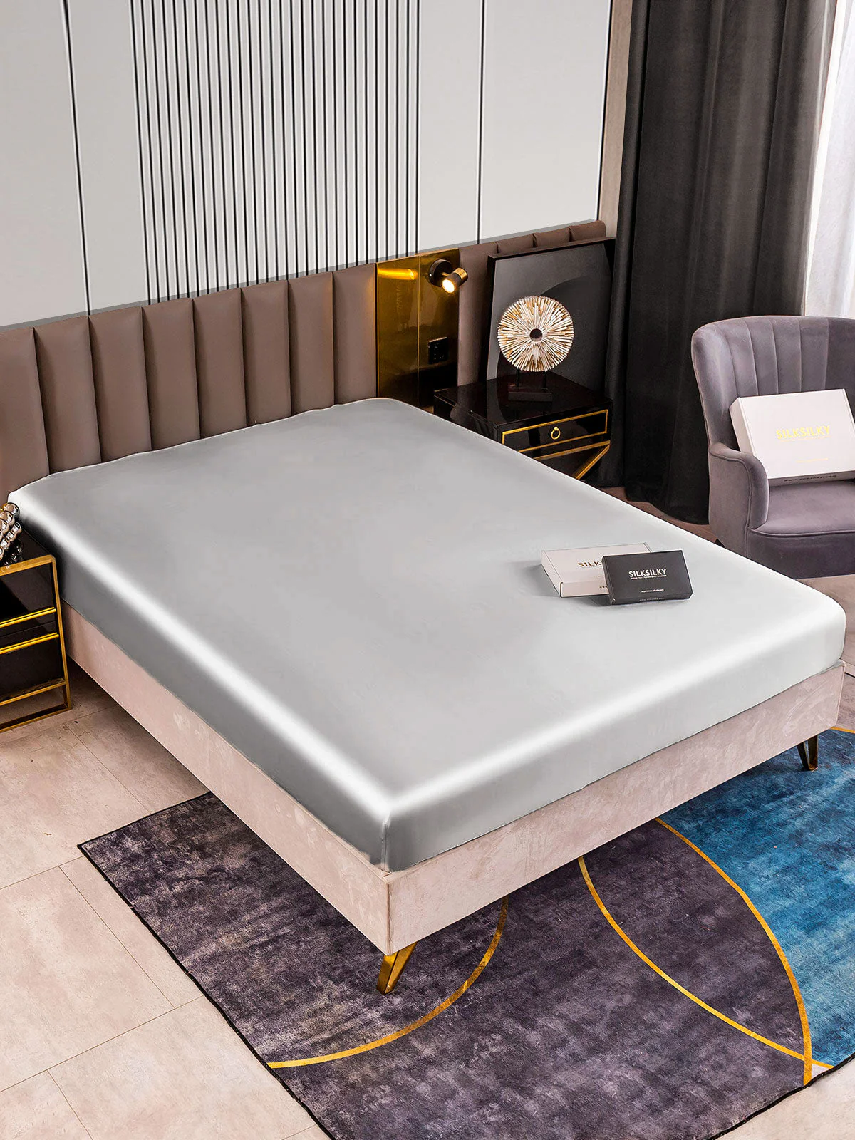 22Momme Mulberry Silk Seamless Fitted Sheet - Image 31