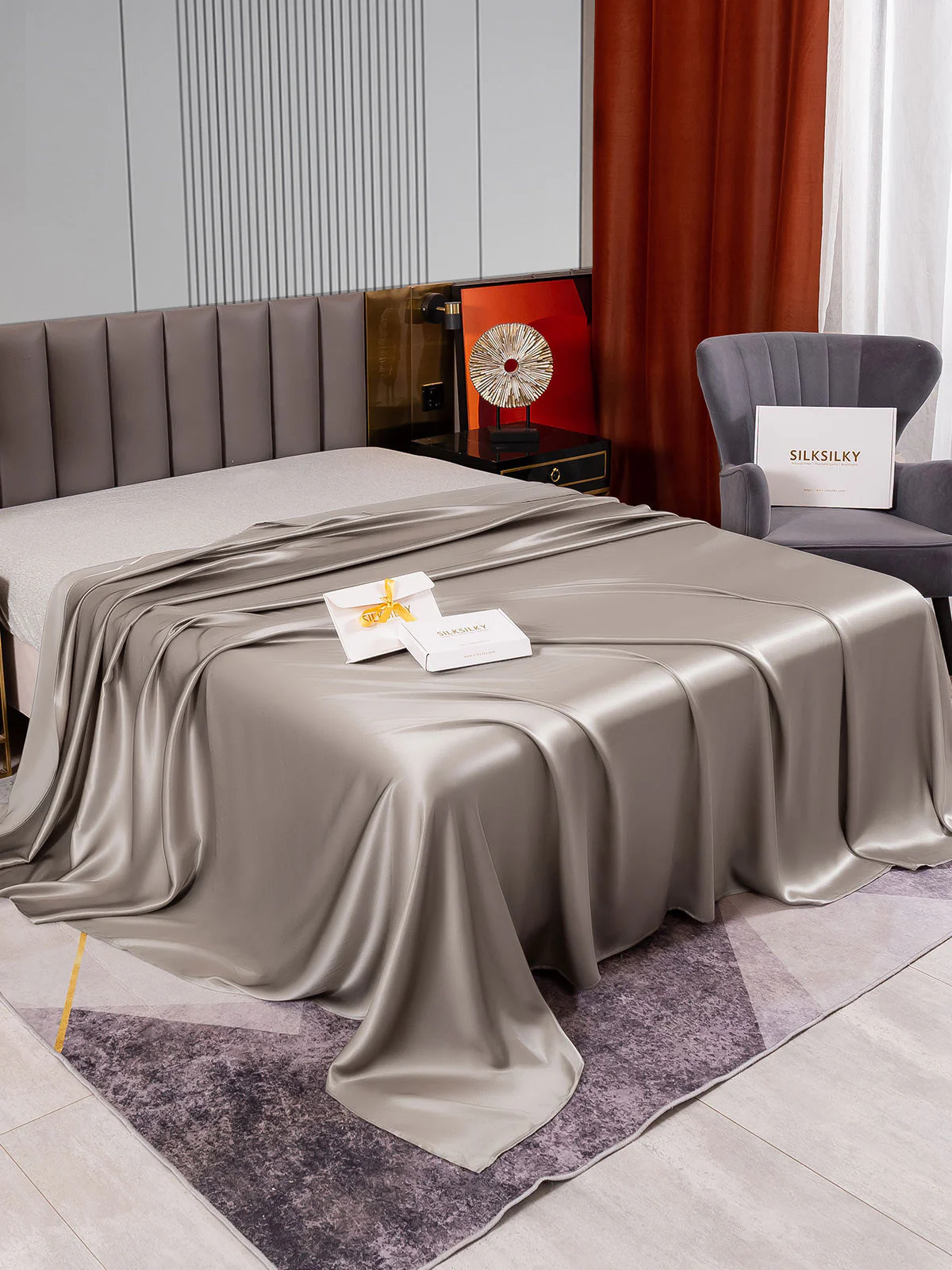 22Momme Mulberry Silk Seamless Flat Sheet - Image 23