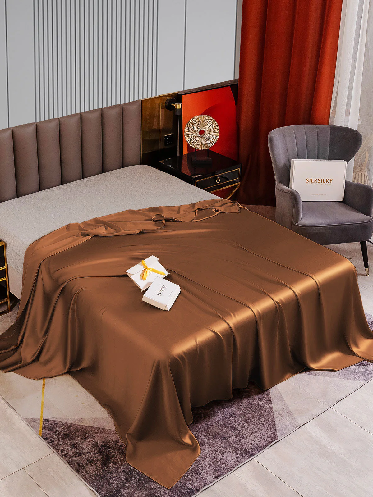22Momme Mulberry Silk Seamless Flat Sheet - Image 35