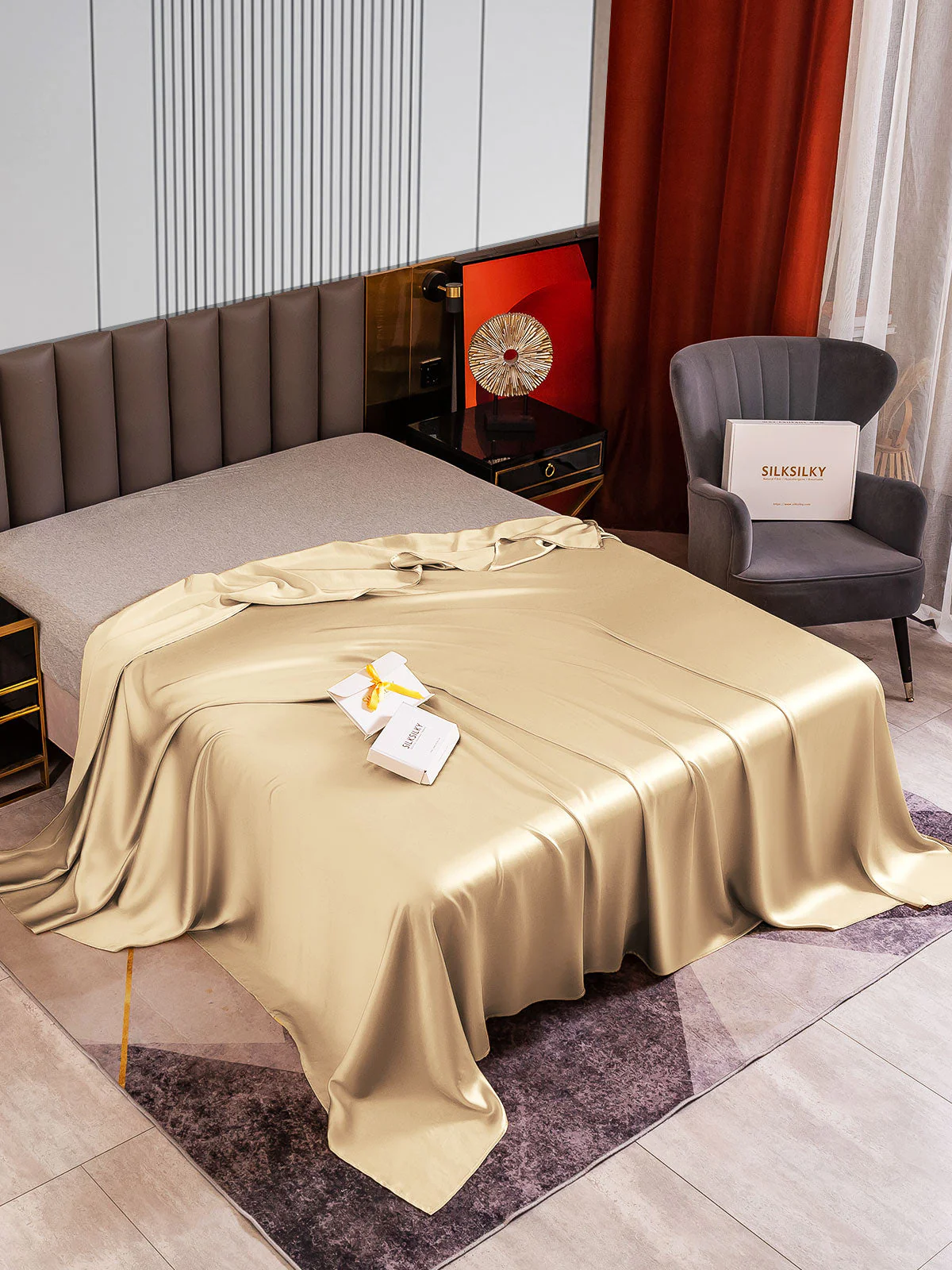 22Momme Mulberry Silk Seamless Flat Sheet - Image 38
