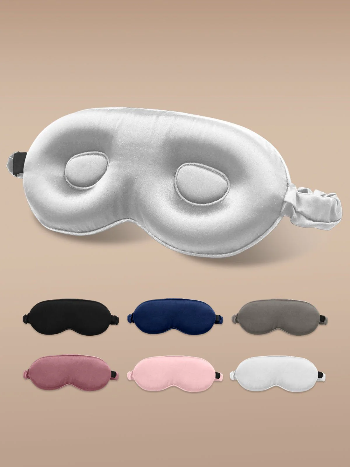 22Momme Pure Silk 3D Contoured Adjustable Eye Mask - Image 31