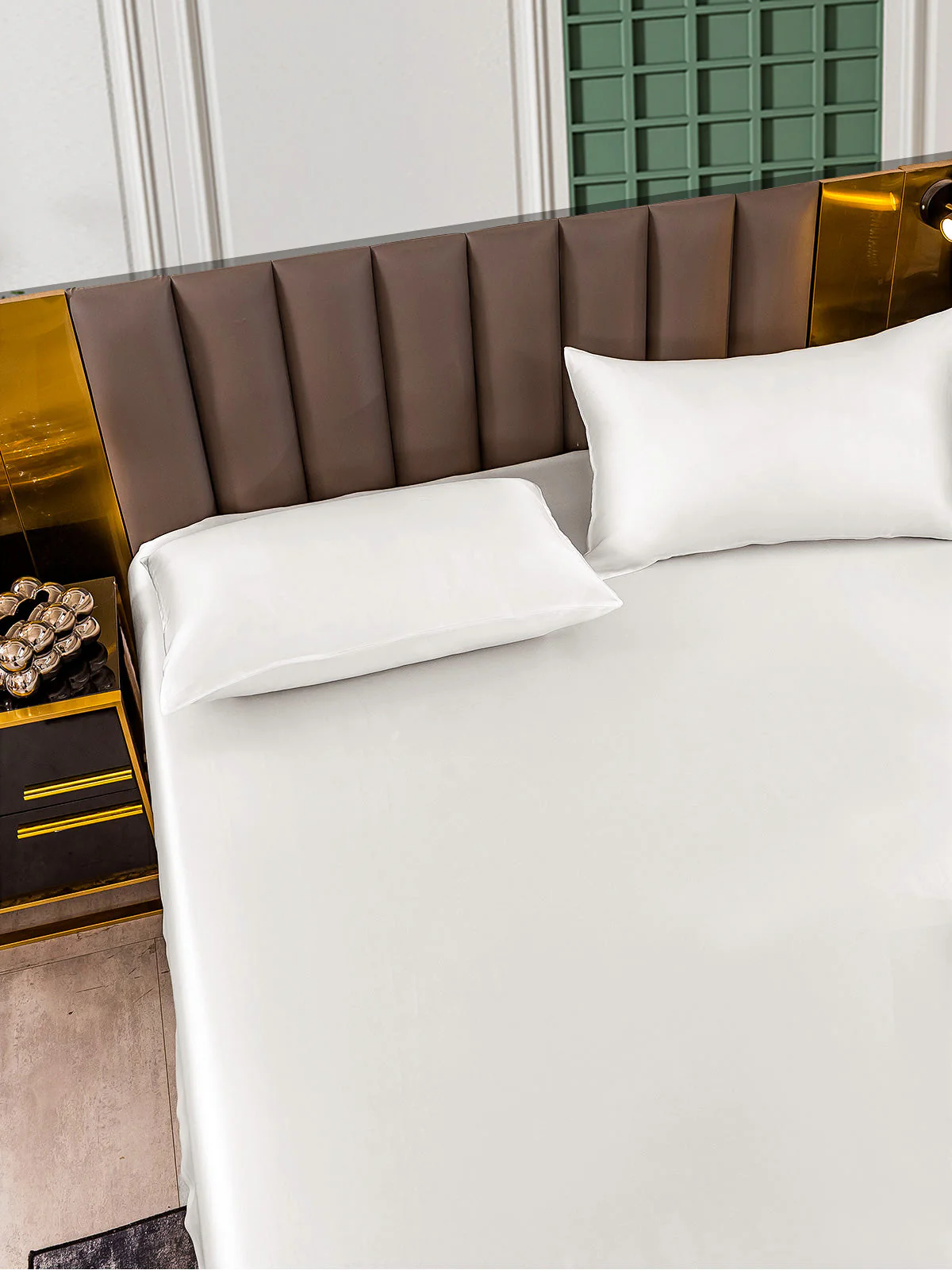 25Momme 3Pcs Silk Set Fitted Sheet+2x Pillowcases - Image 11
