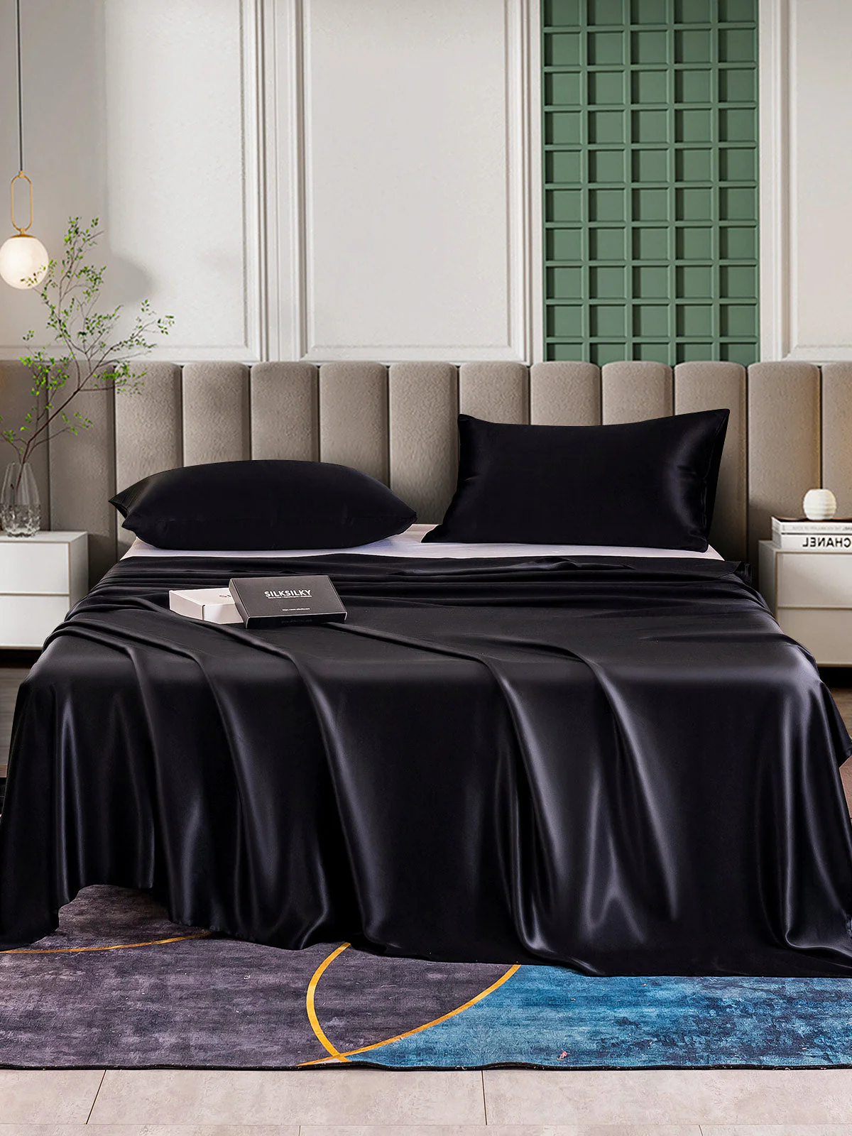 25Momme 3Pcs Silk Set Flat Sheet+2x Pillowcases - Image 11