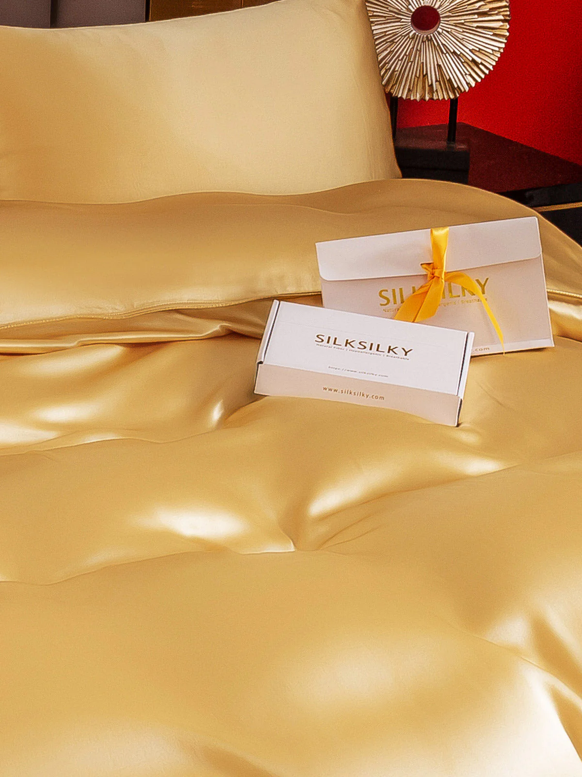 25Momme 3Pcs Silk Set Duvet Cover+2x Pillowcases - Image 30