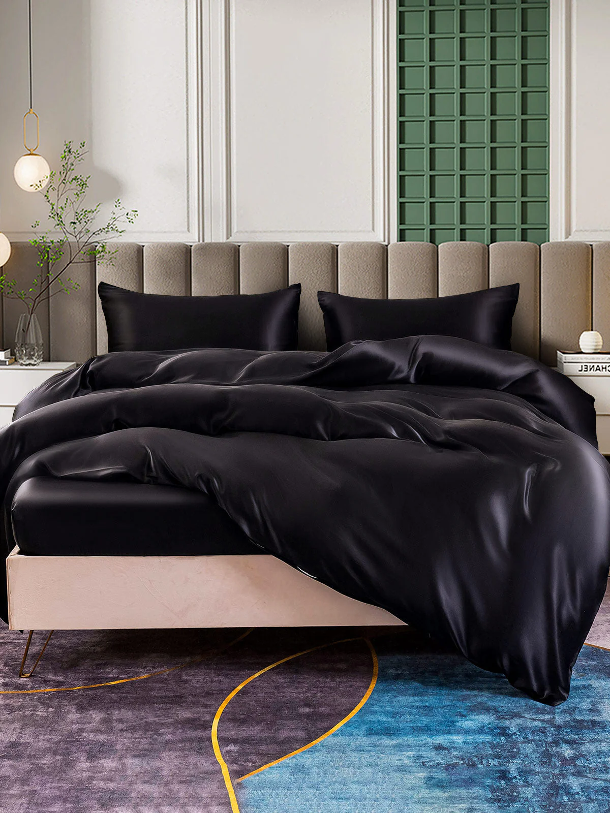 25Momme 4Pcs Silk Set Duvet Cover+Fitted Sheet+2x Pillowcases - Image 12