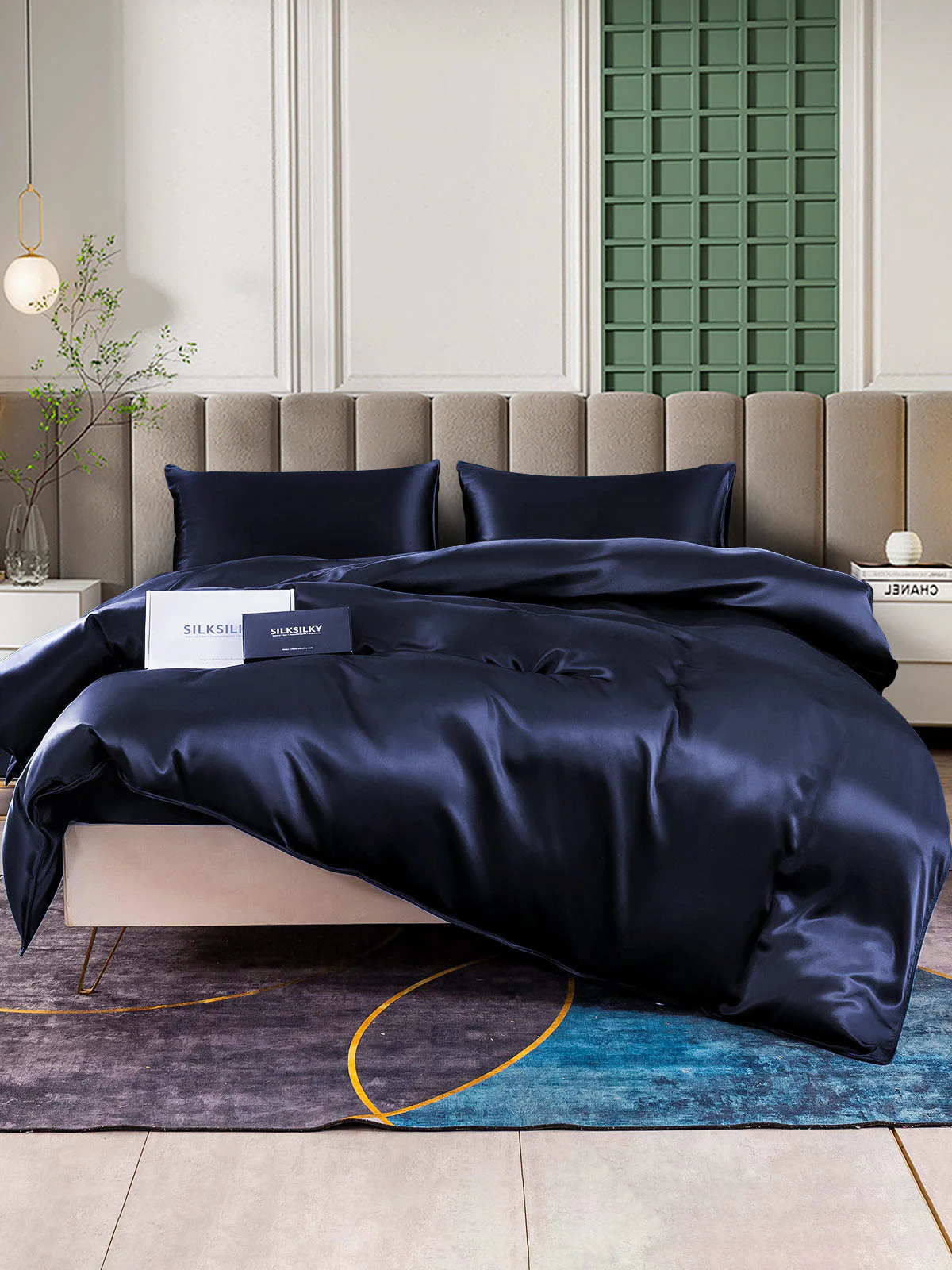 25Momme 4Pcs Silk Set Duvet Cover+Fitted Sheet+2x Pillowcases - Image 15
