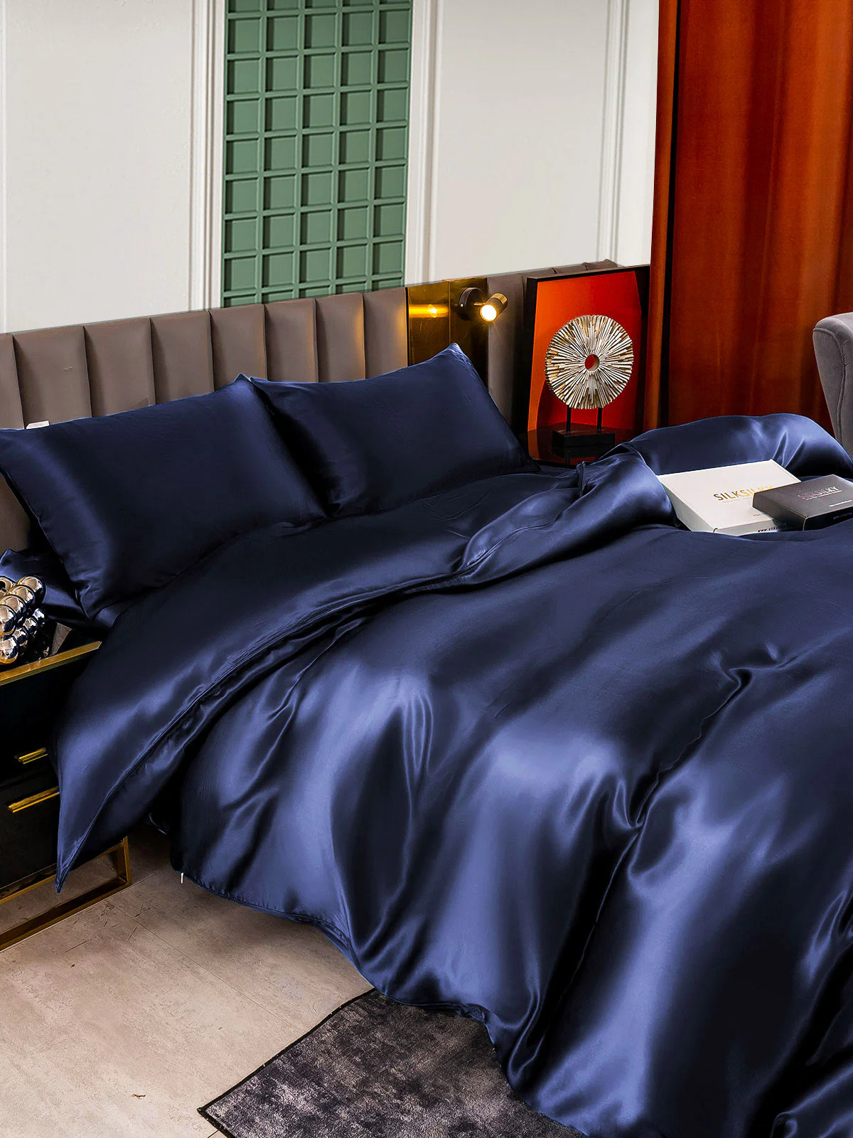 25Momme 4Pcs Silk Set Duvet Cover+Fitted Sheet+2x Pillowcases - Image 20